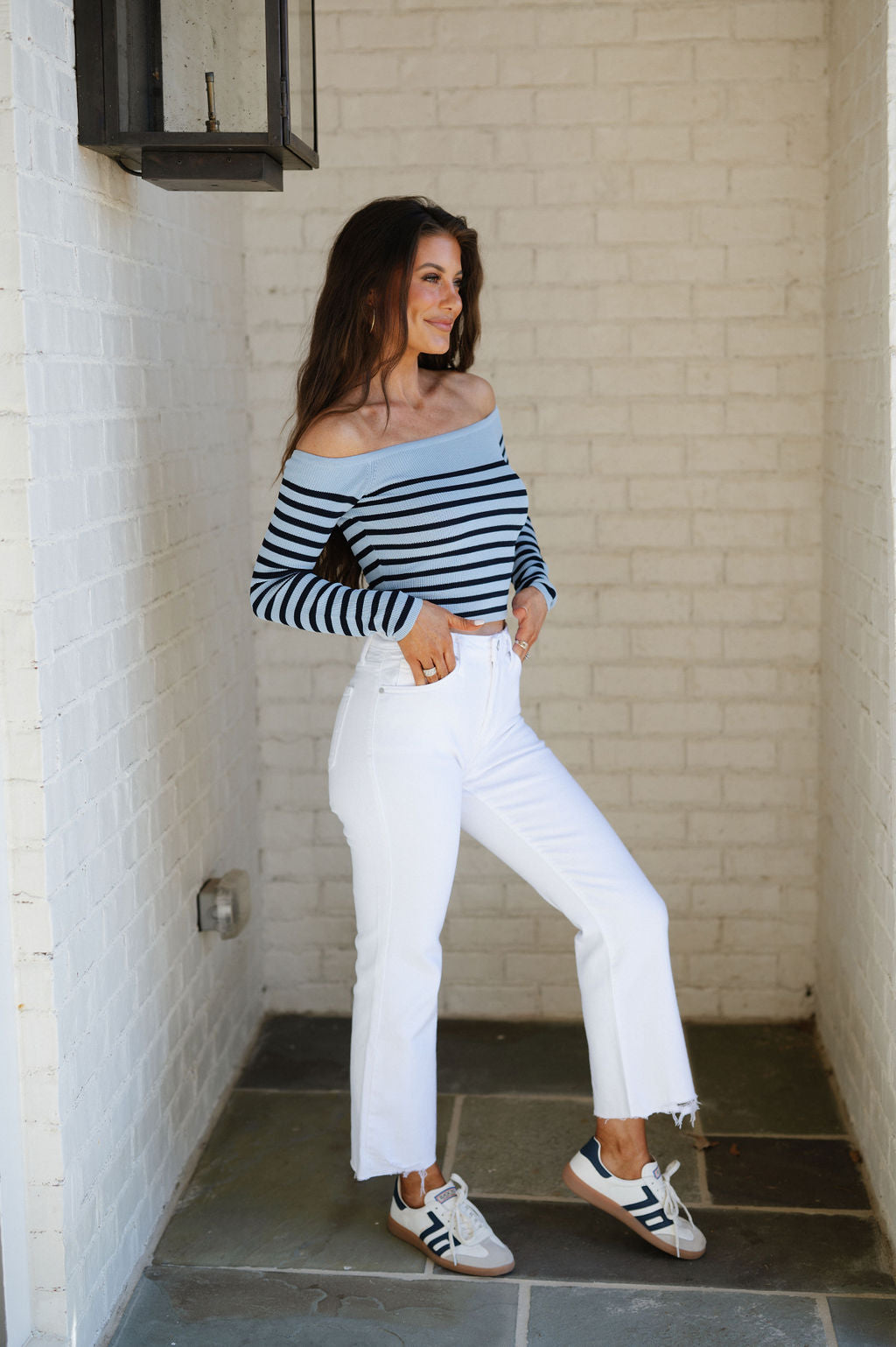 Vintage Cropped Flares-White