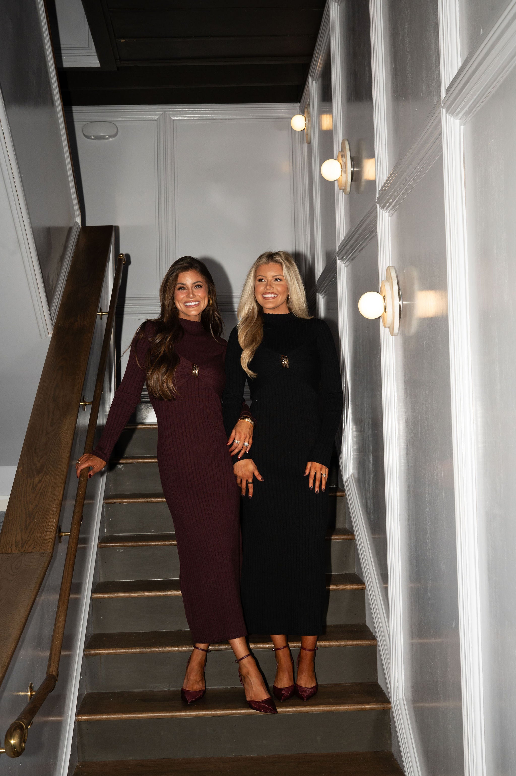 Mila Rib Knit Dress-Black