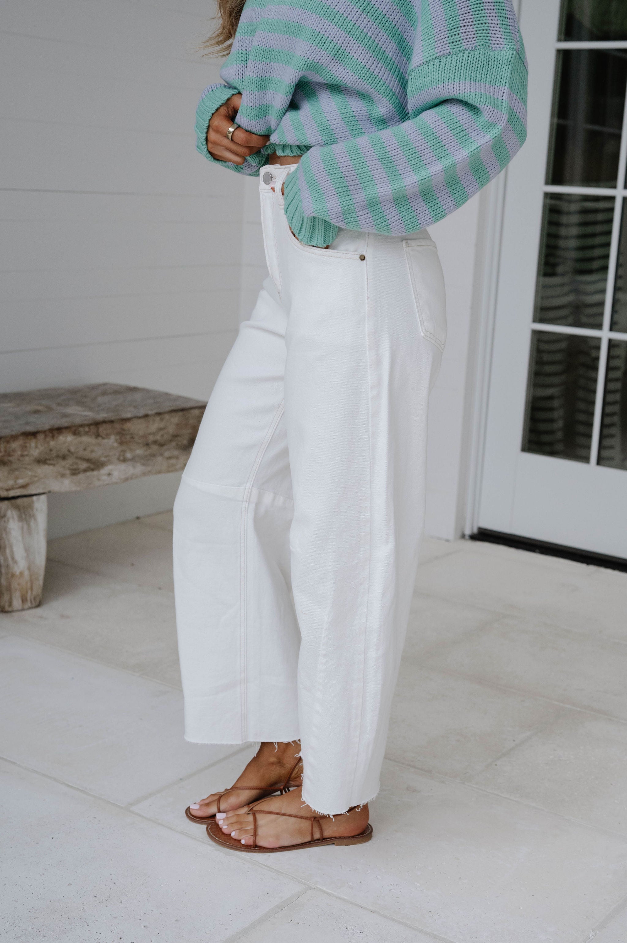 Matthew Barrel Jeans-Off White