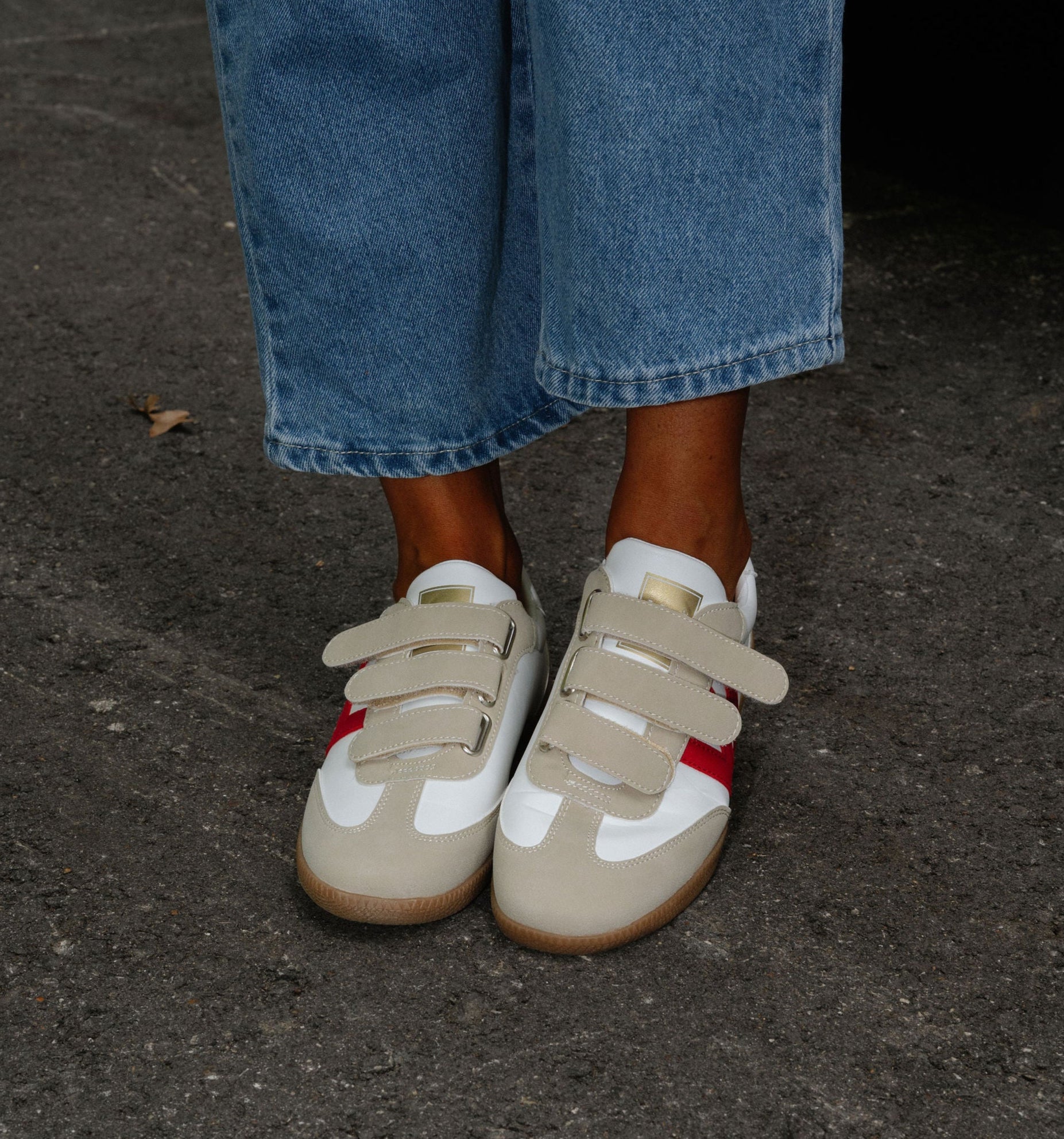 Pace Sneaker-White Grey/Red