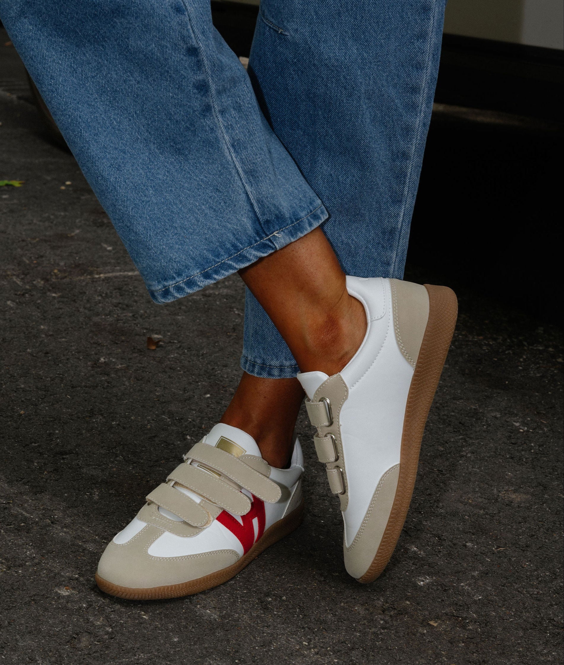 Pace Sneaker-White Grey/Red