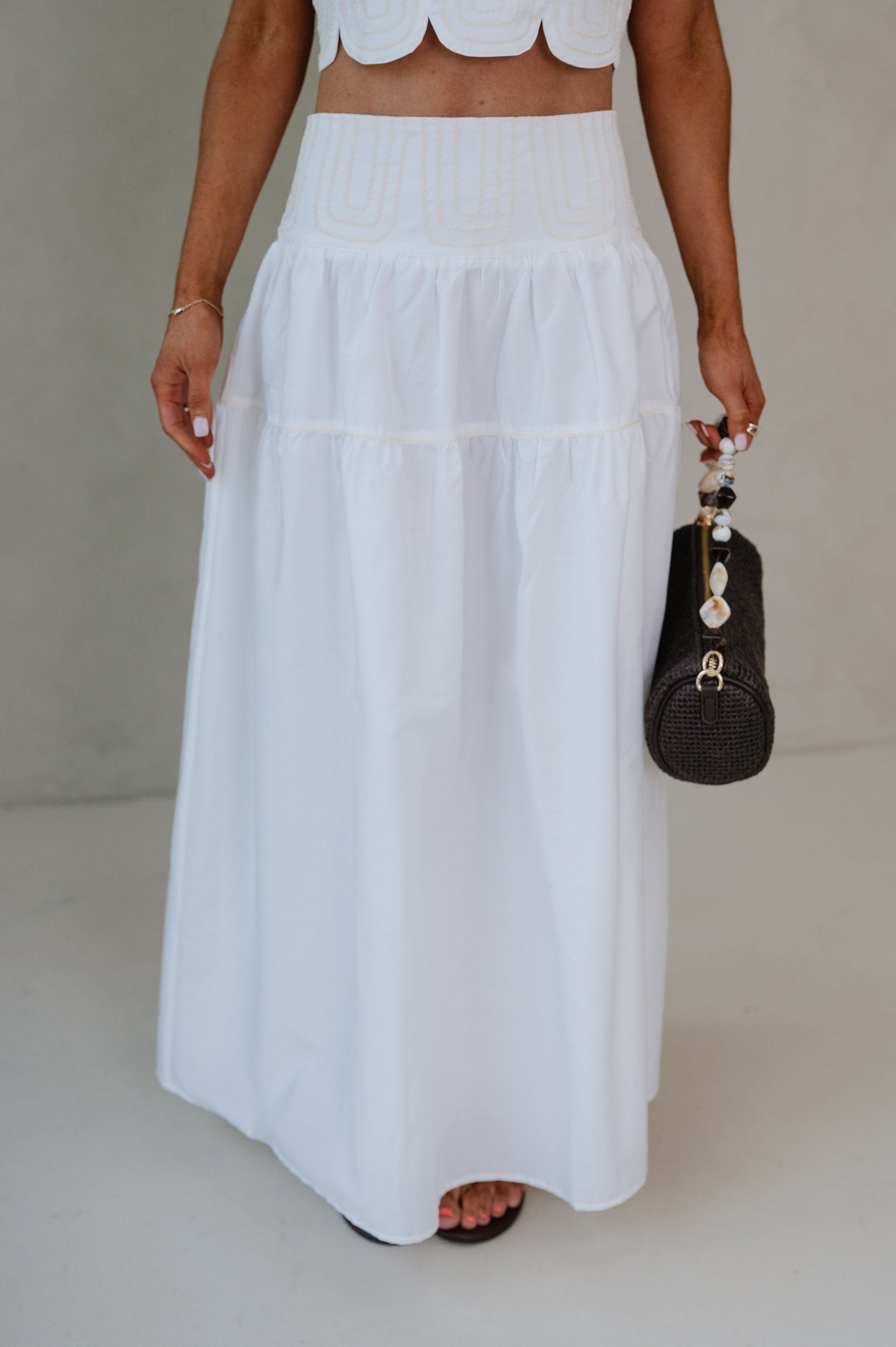 Eli Skirt Set-White