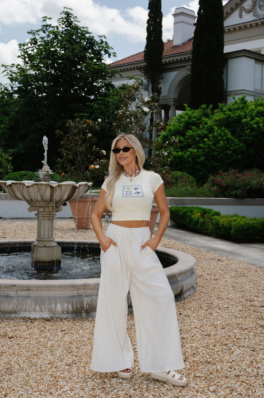 Jenny Wide Leg Pants-Oatmeal