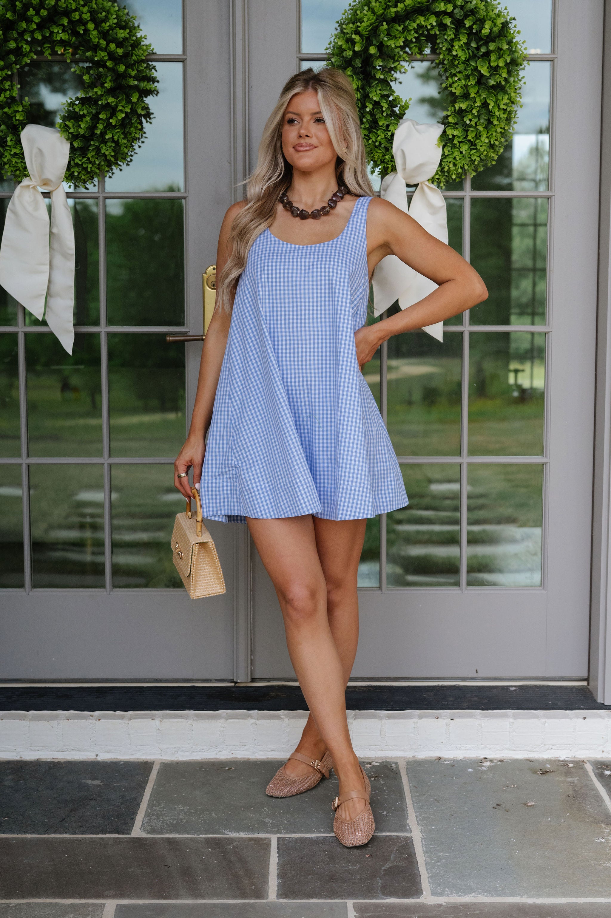 Abby Swing Dress-Light Blue