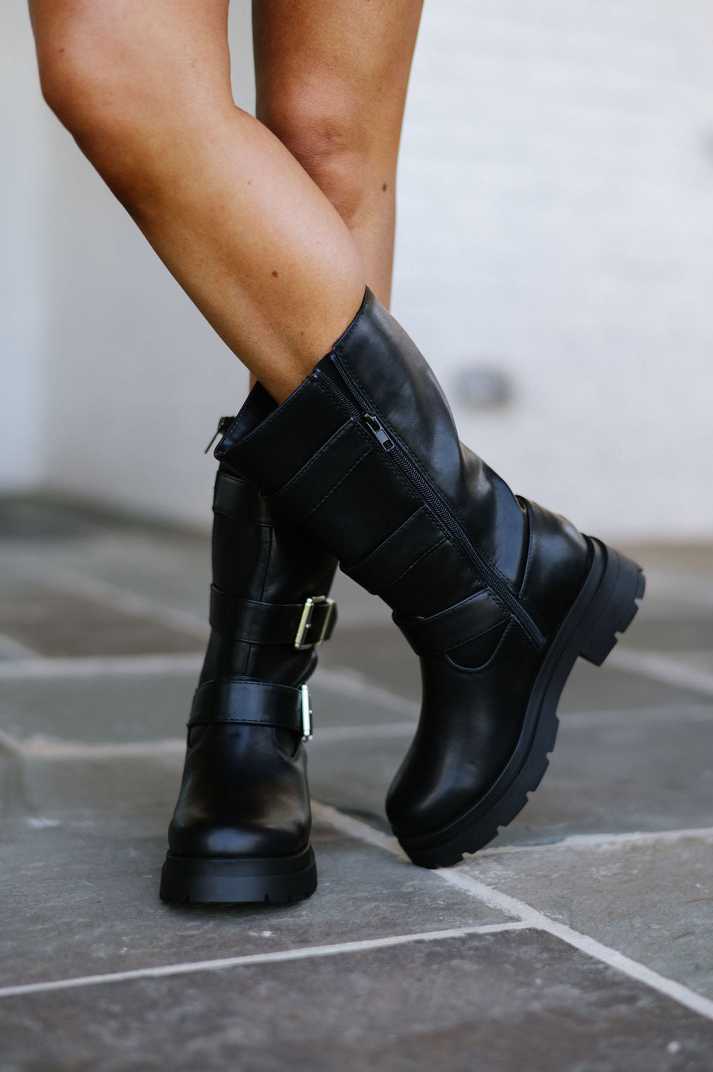 Warford Moto Boots-Black