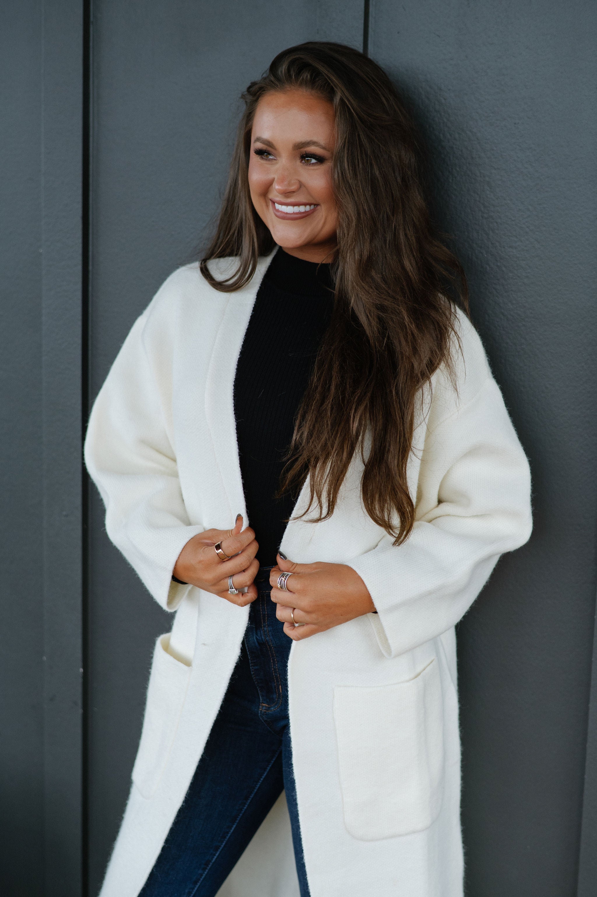 Beverly Oversized Cardigan- Ivory