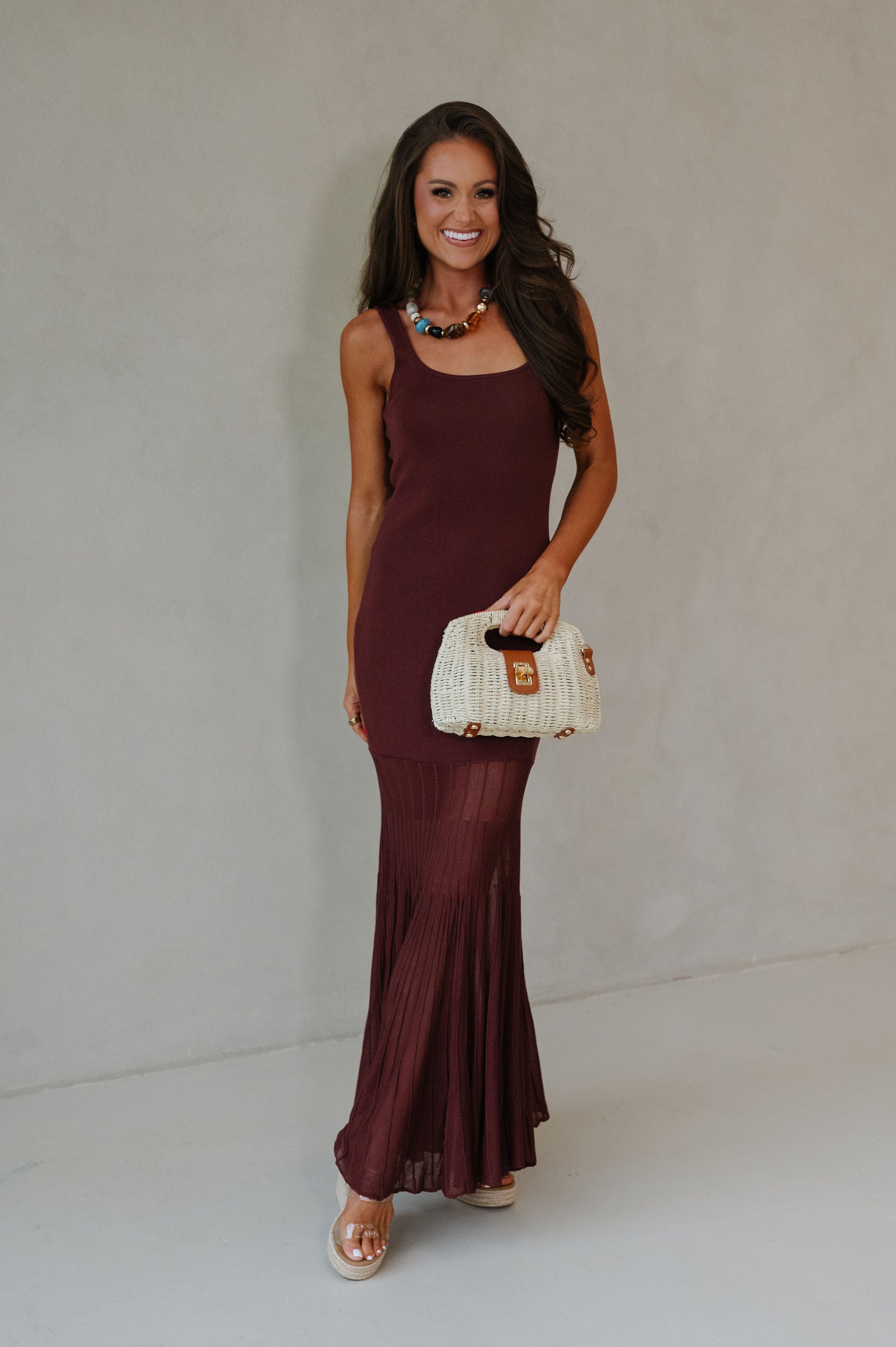 Monti Maxi Dress-Brown