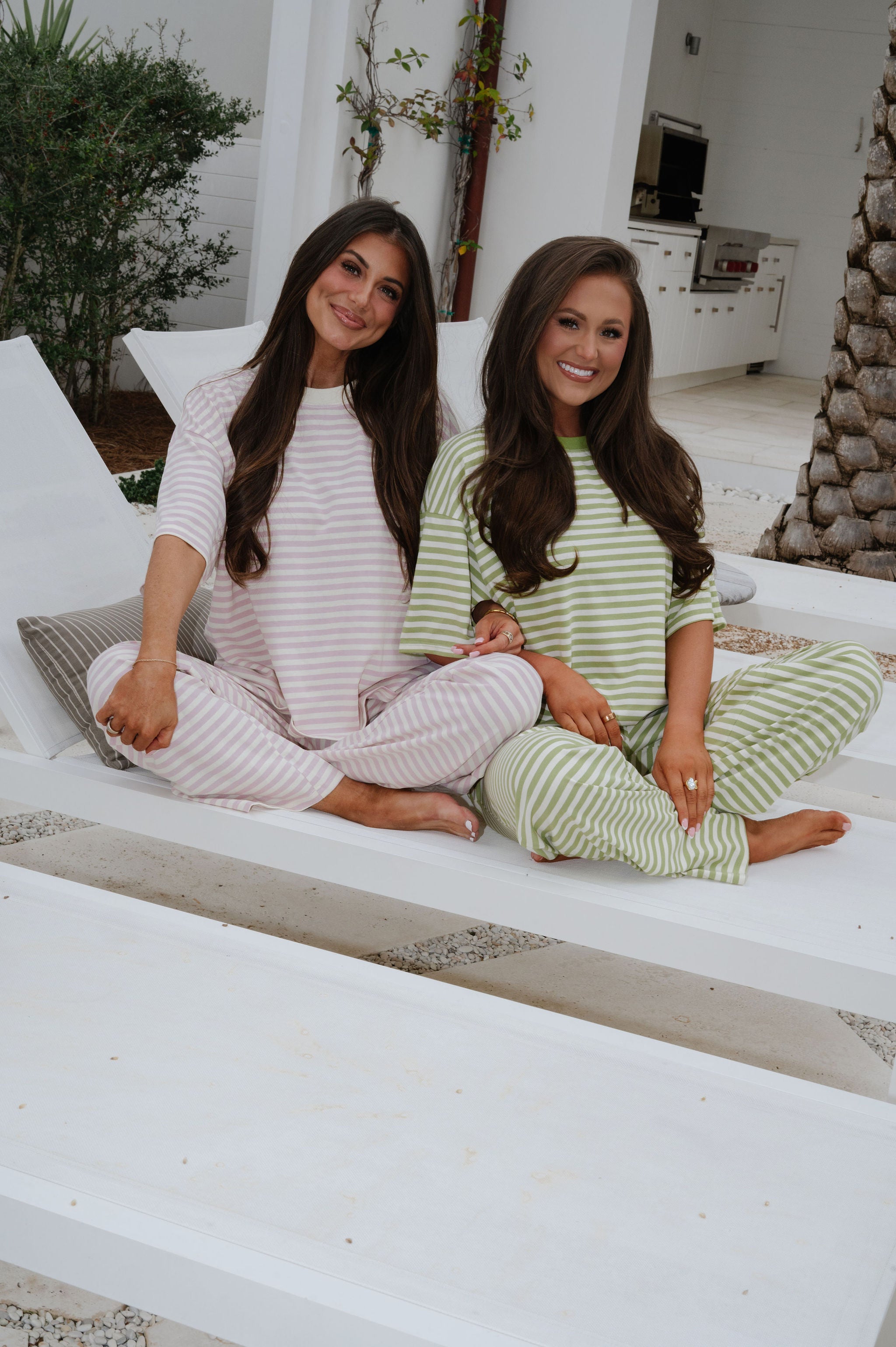 Quince Striped Pants Set-Avocoado