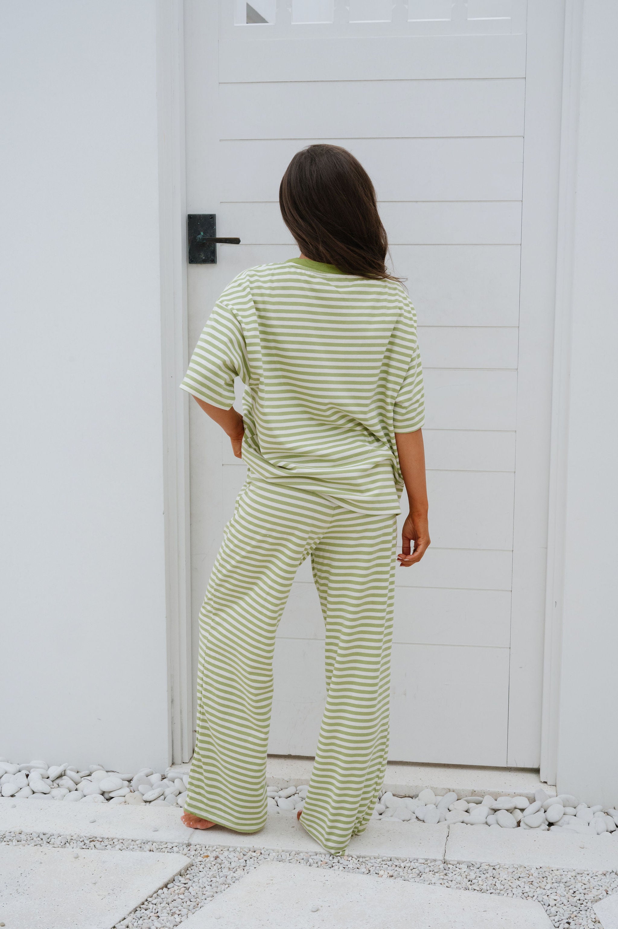 Quince Striped Pants Set-Avocoado