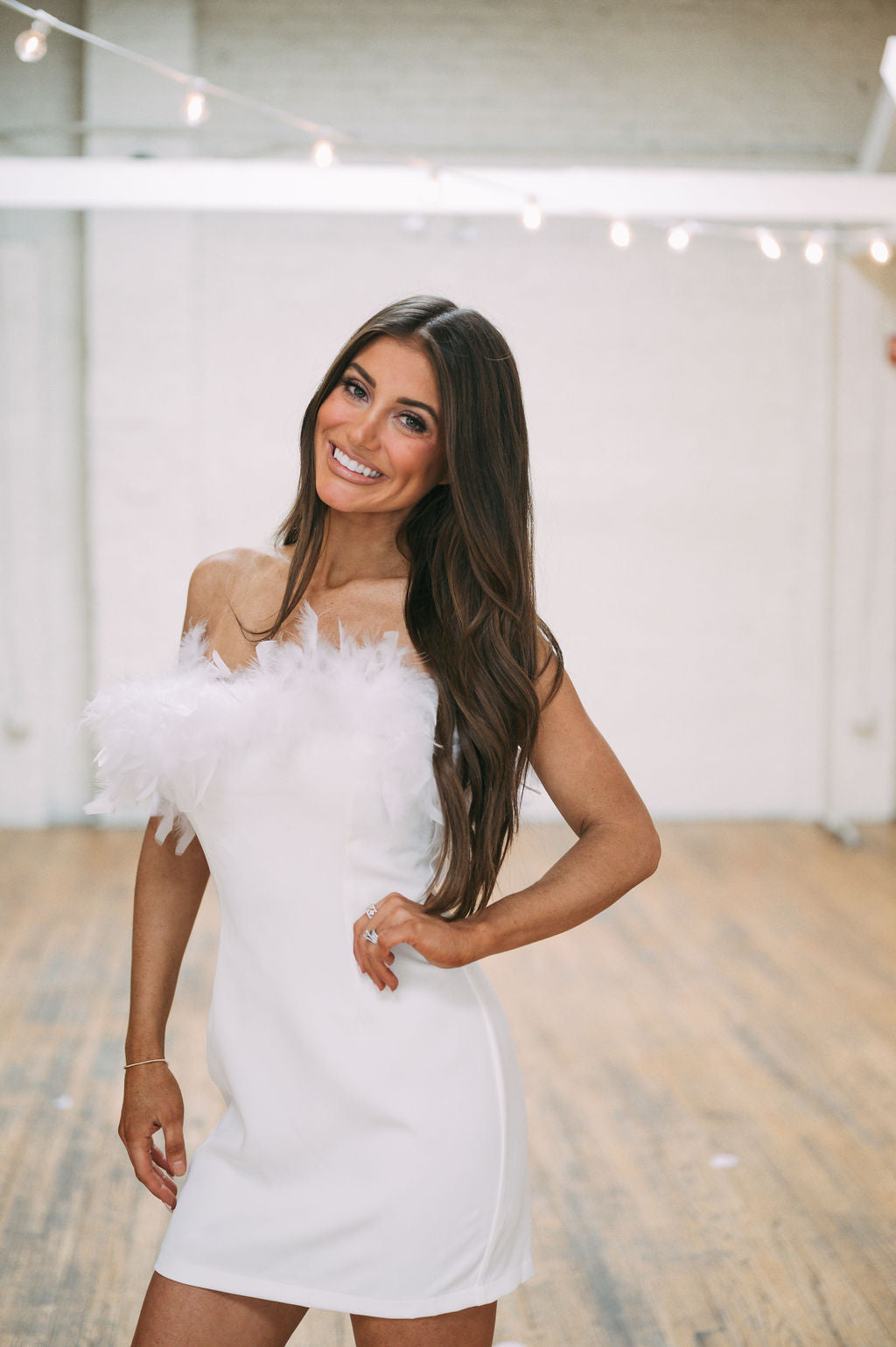 Ryleigh Feather Mini Dress