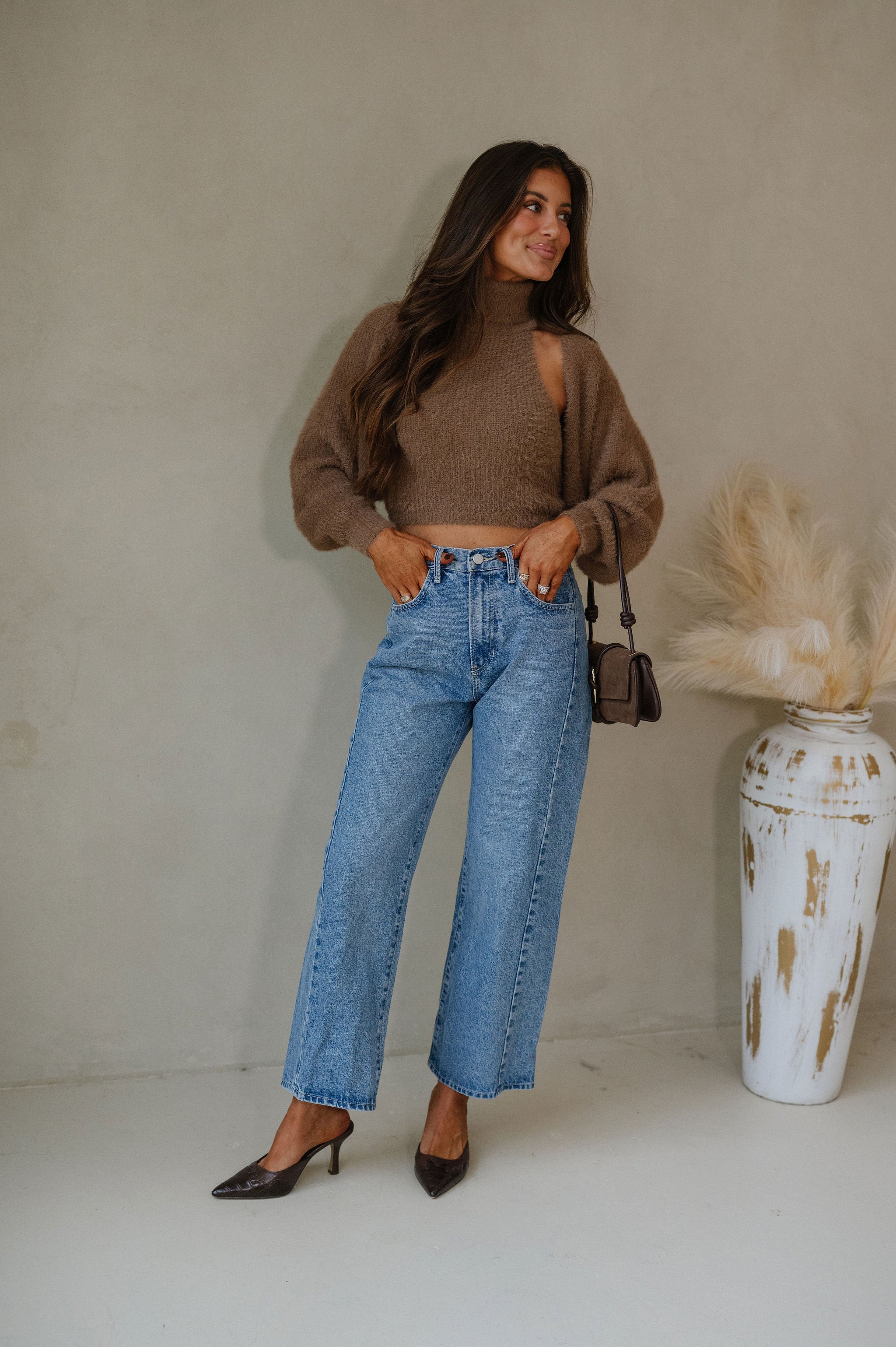 Jenna Cardigan Set-Mocha