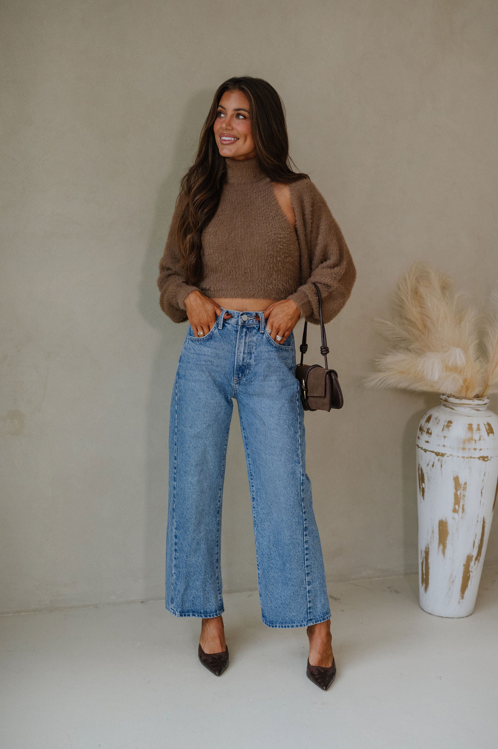 Jenna Cardigan Set-Mocha