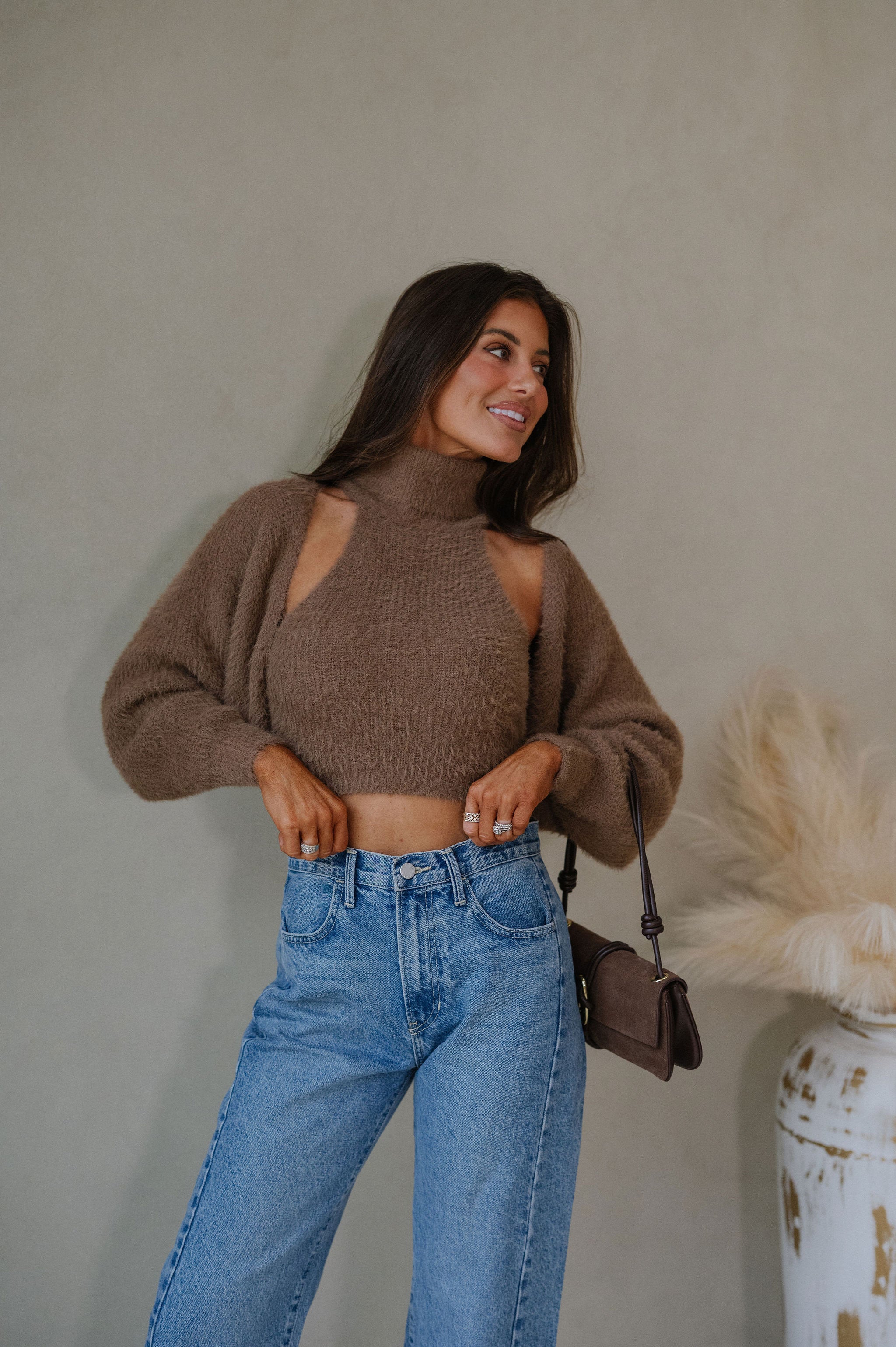 Jenna Cardigan Set-Mocha