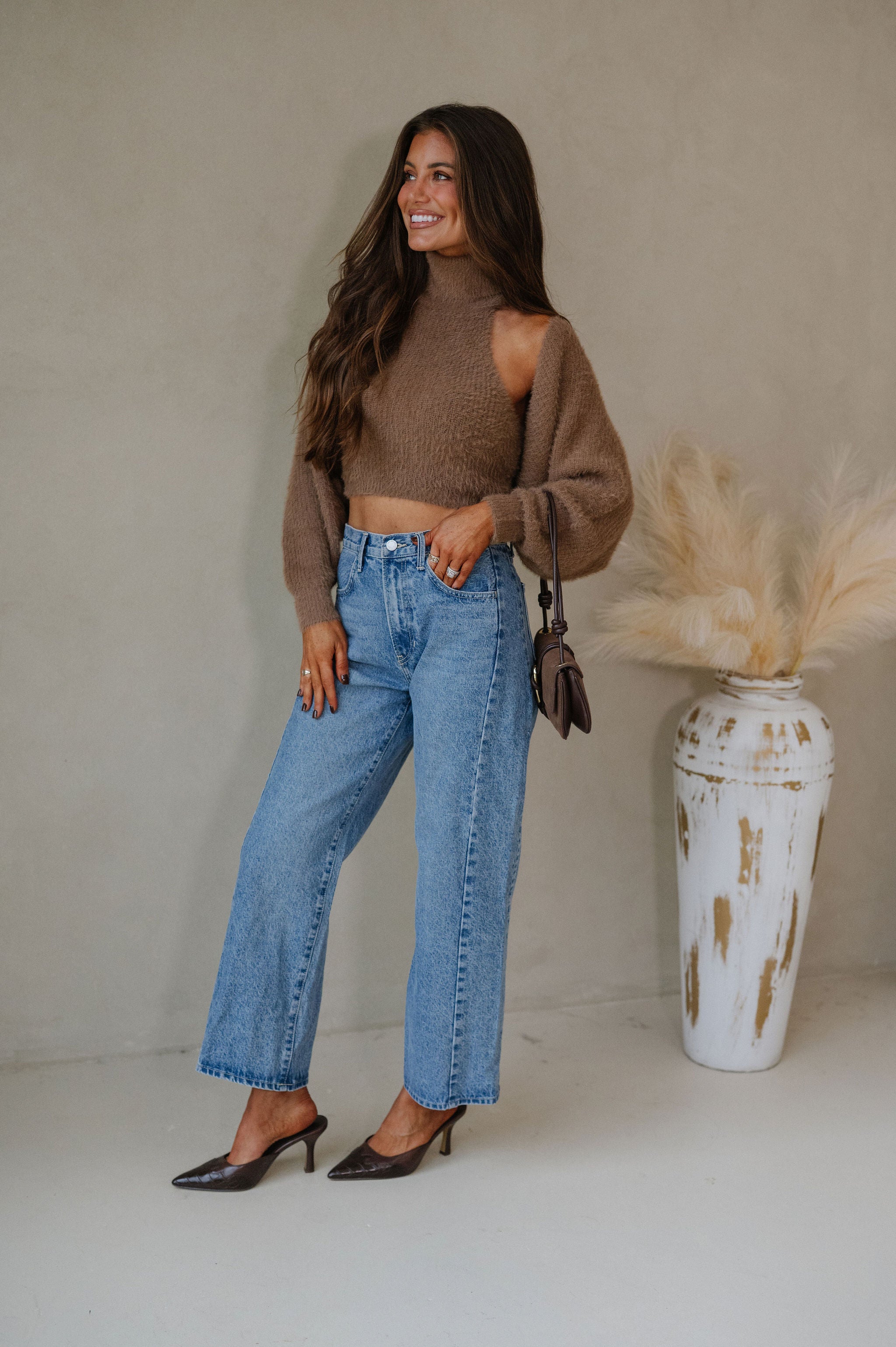 Jenna Cardigan Set-Mocha