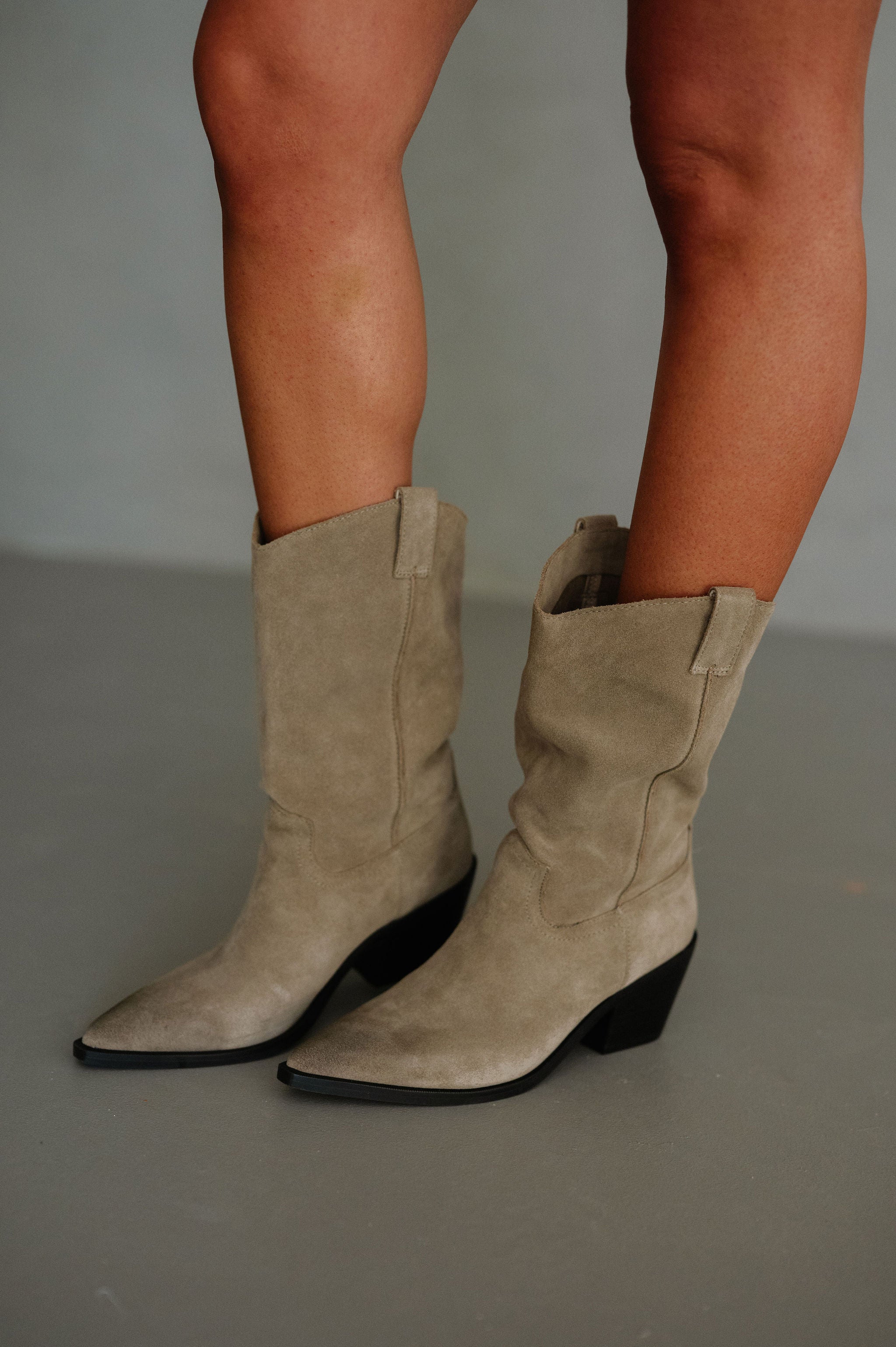 Stetson Boots-Taupe Suede