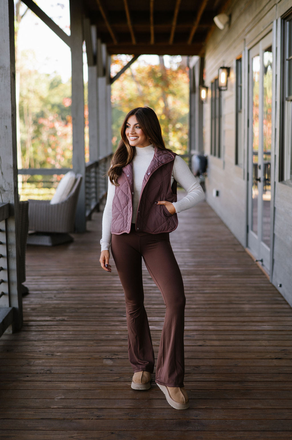 Doorbuster! Khloe Vest-Brown