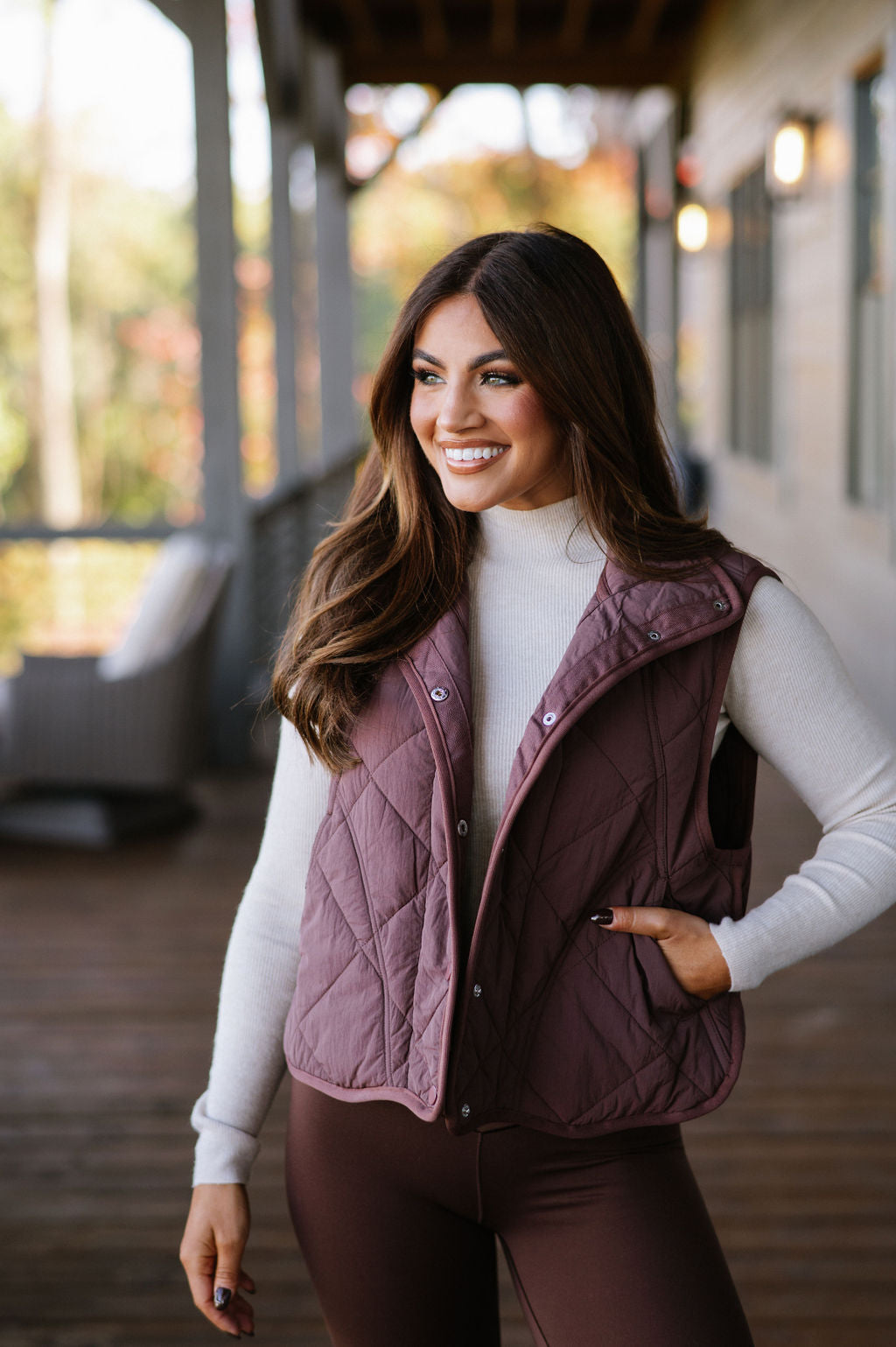 Doorbuster! Khloe Vest-Brown