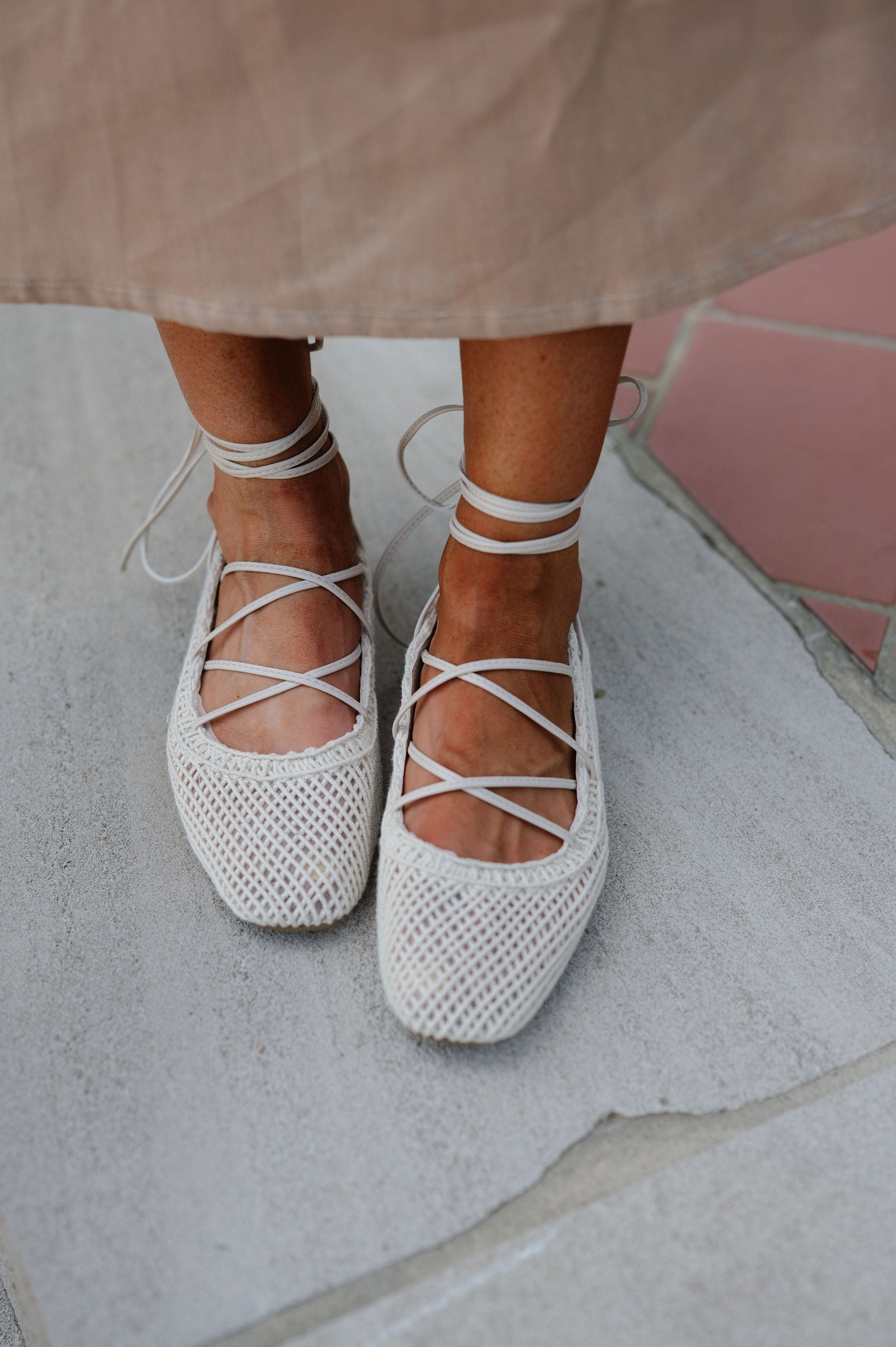 Messer Ballet Flat-Ivory