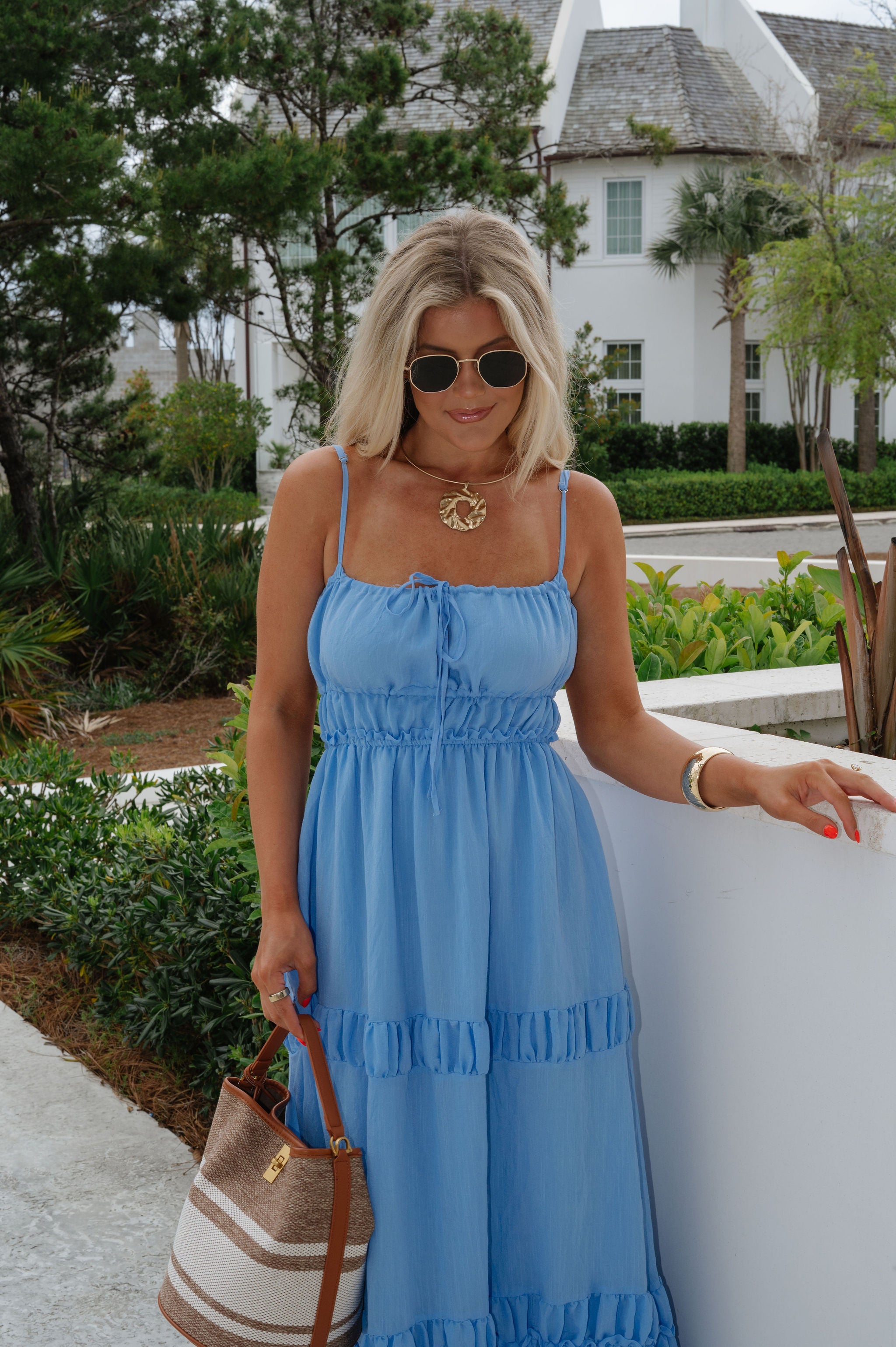 Faith Maxi Dress-Light Blue