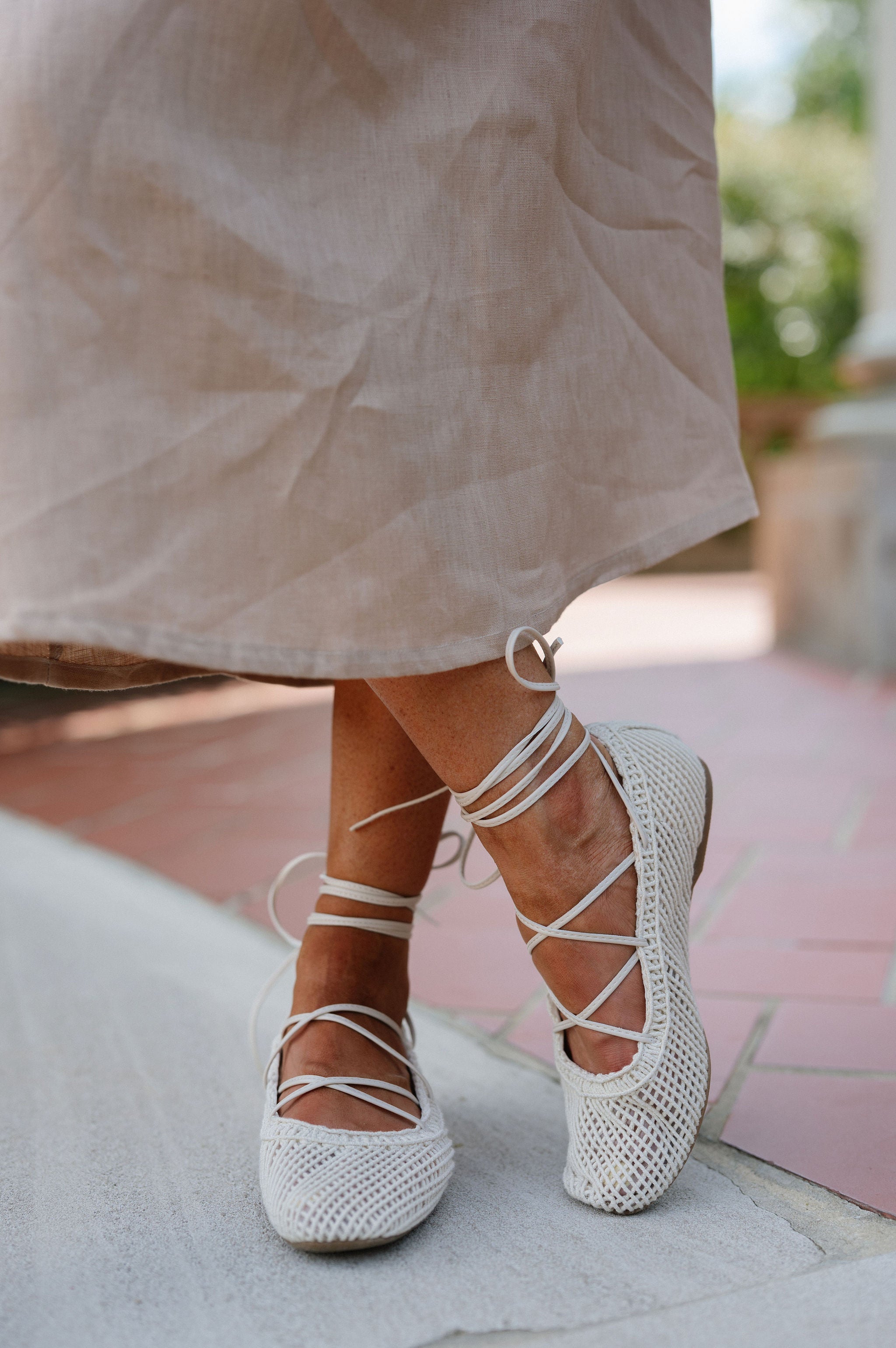 Messer Ballet Flat-Ivory