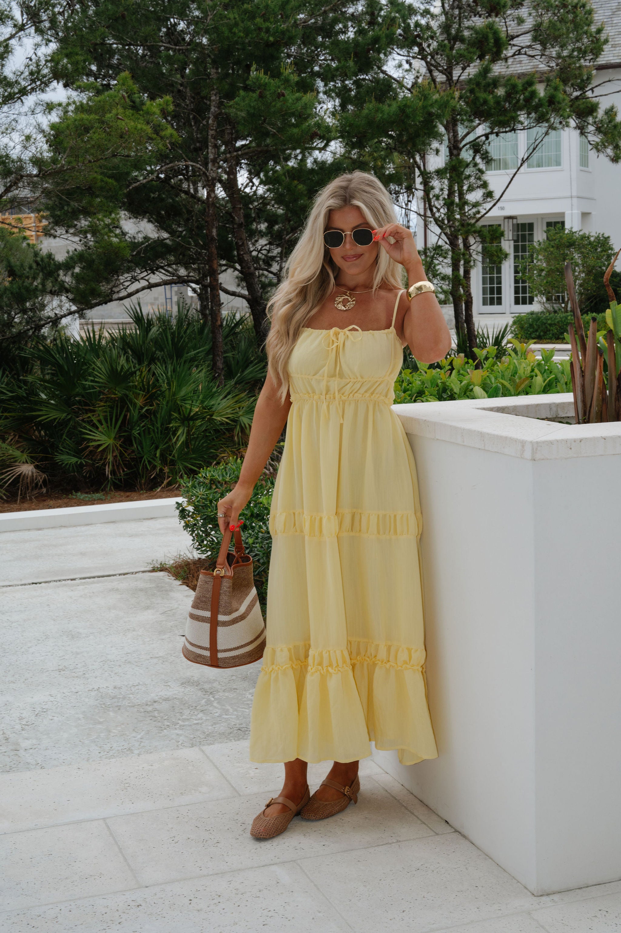 Faith Maxi Dress-Lemon