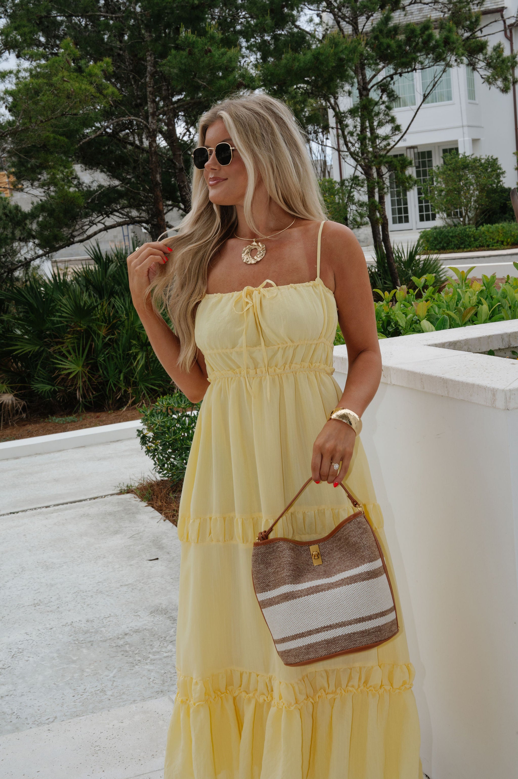 Faith Maxi Dress-Lemon