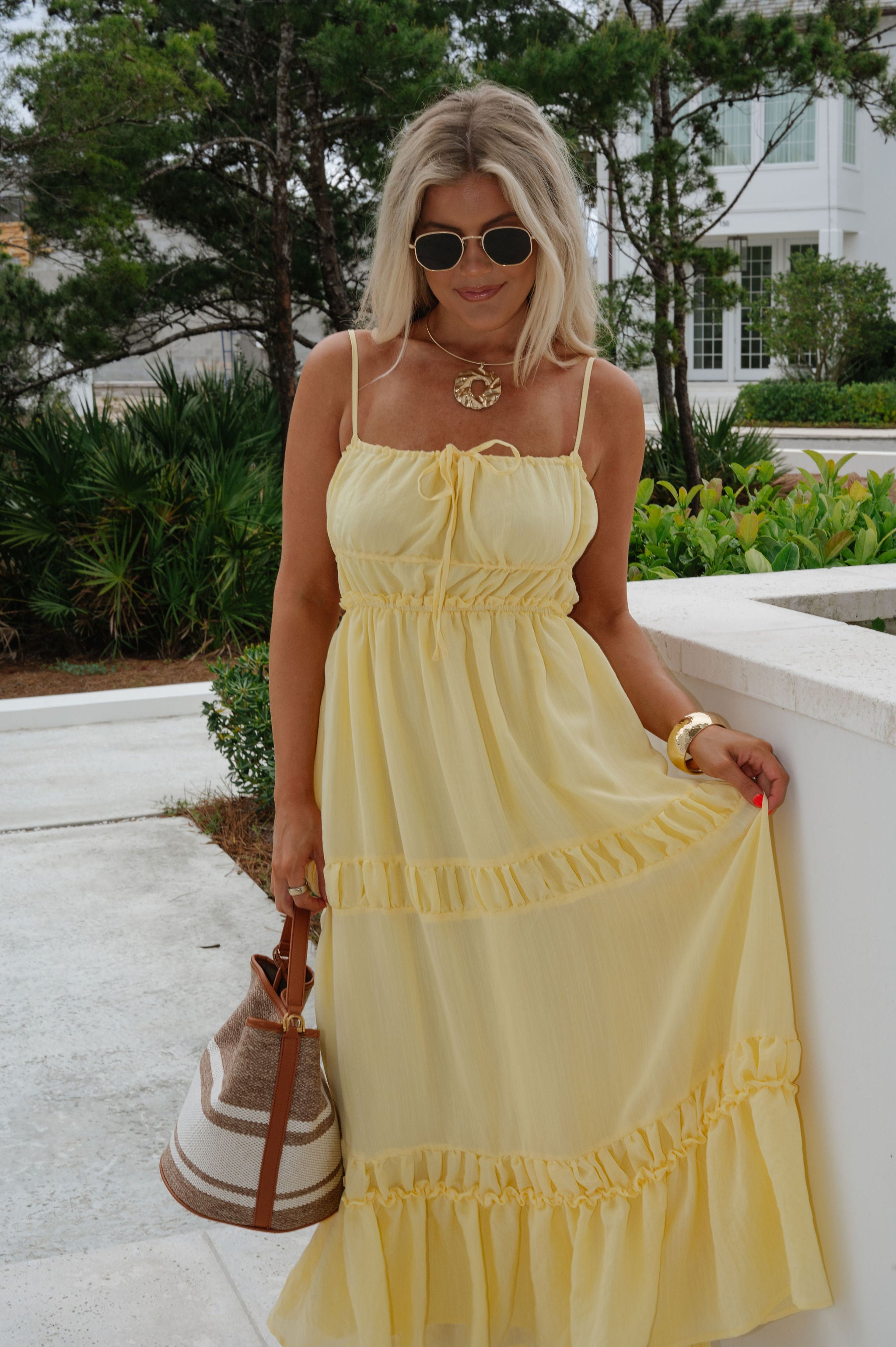 Faith Maxi Dress-Lemon