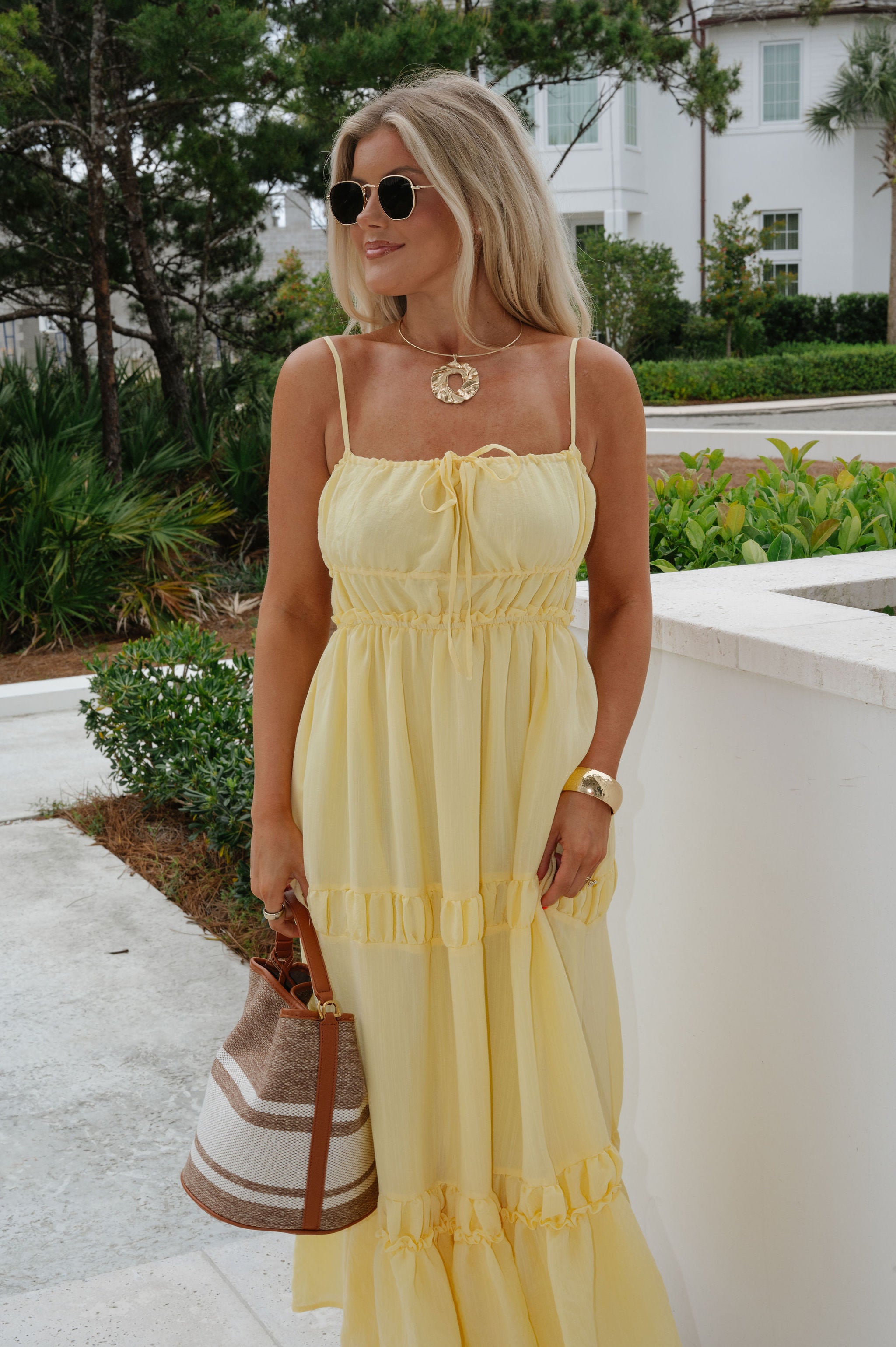 Faith Maxi Dress-Lemon
