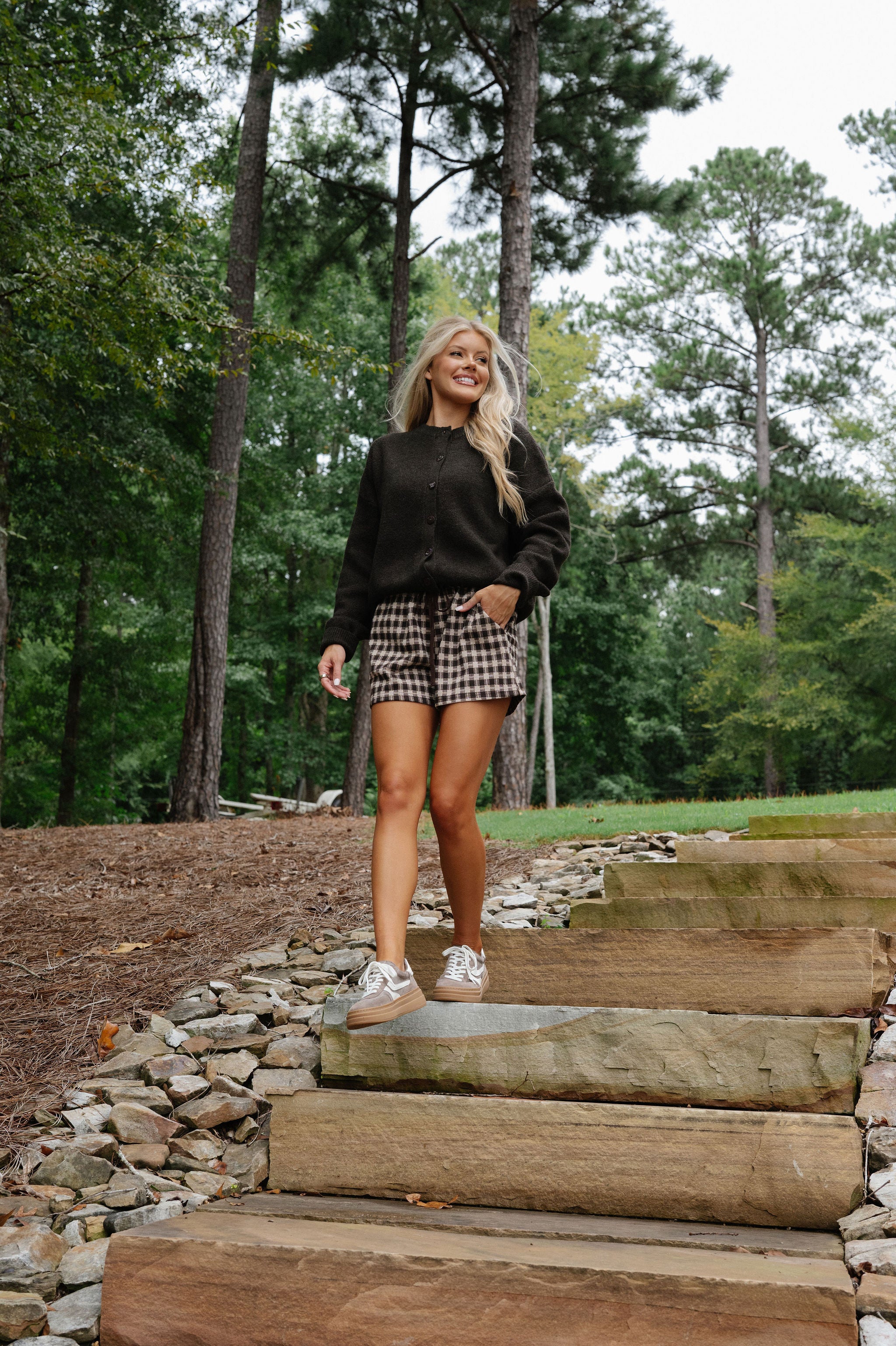 Willy Checkered Shorts-Brown