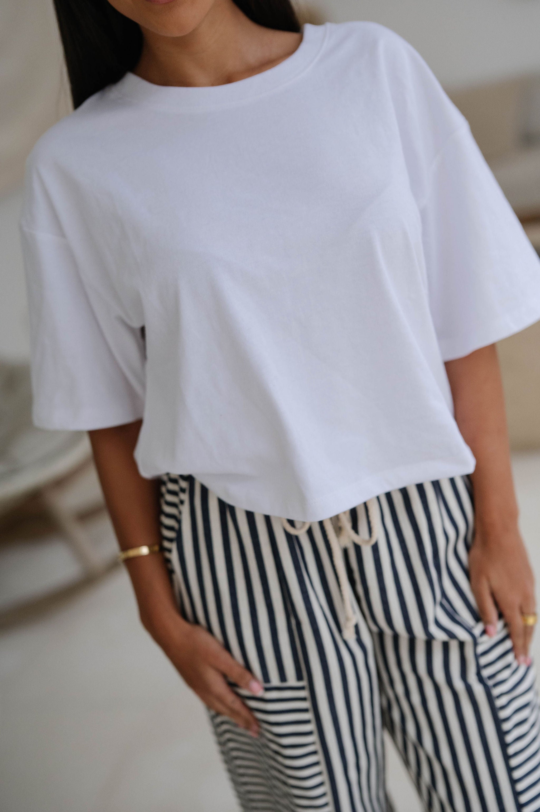 Classic Boxy Tee-White