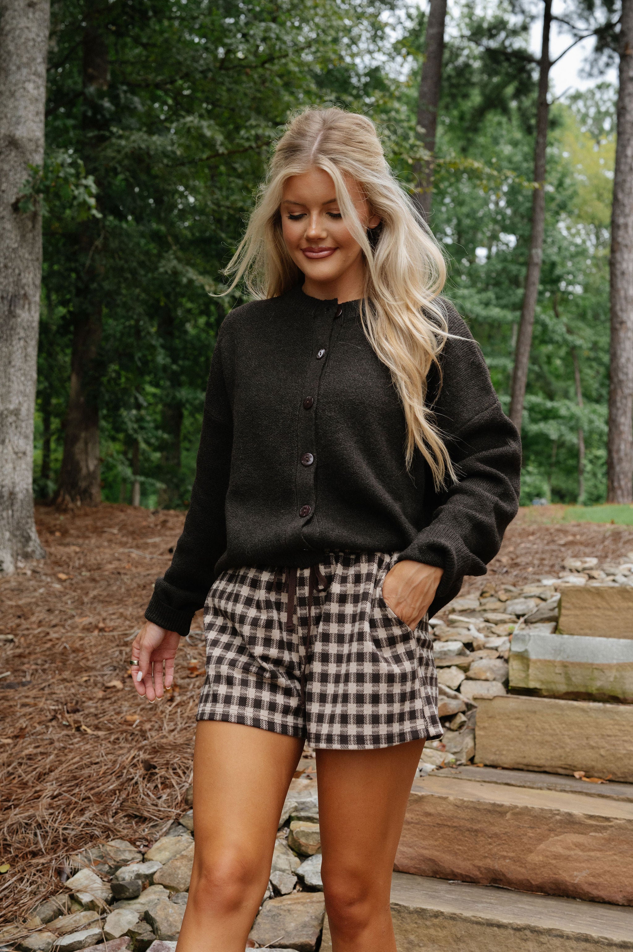 Willy Checkered Shorts-Brown