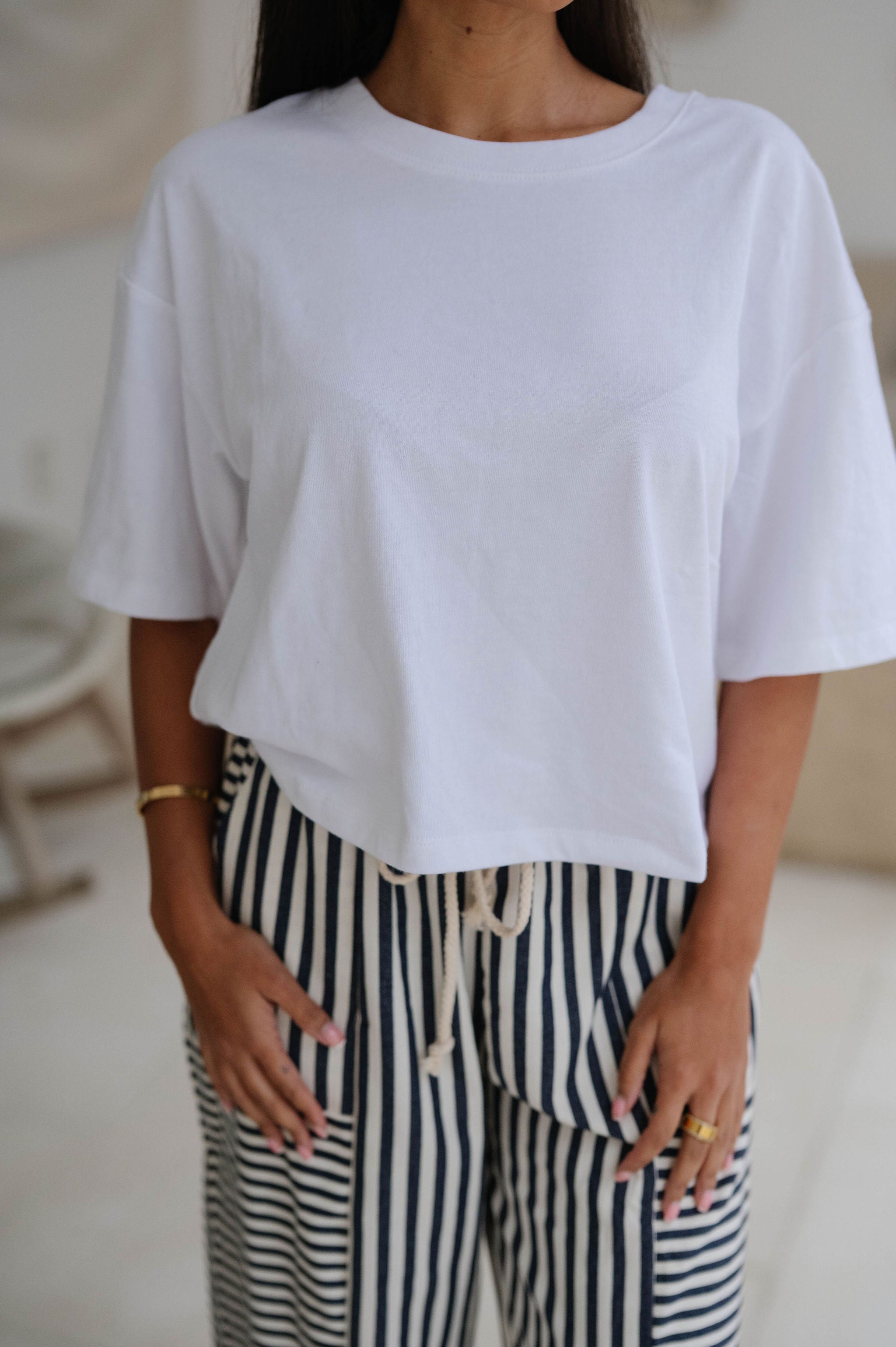 Classic Boxy Tee-White