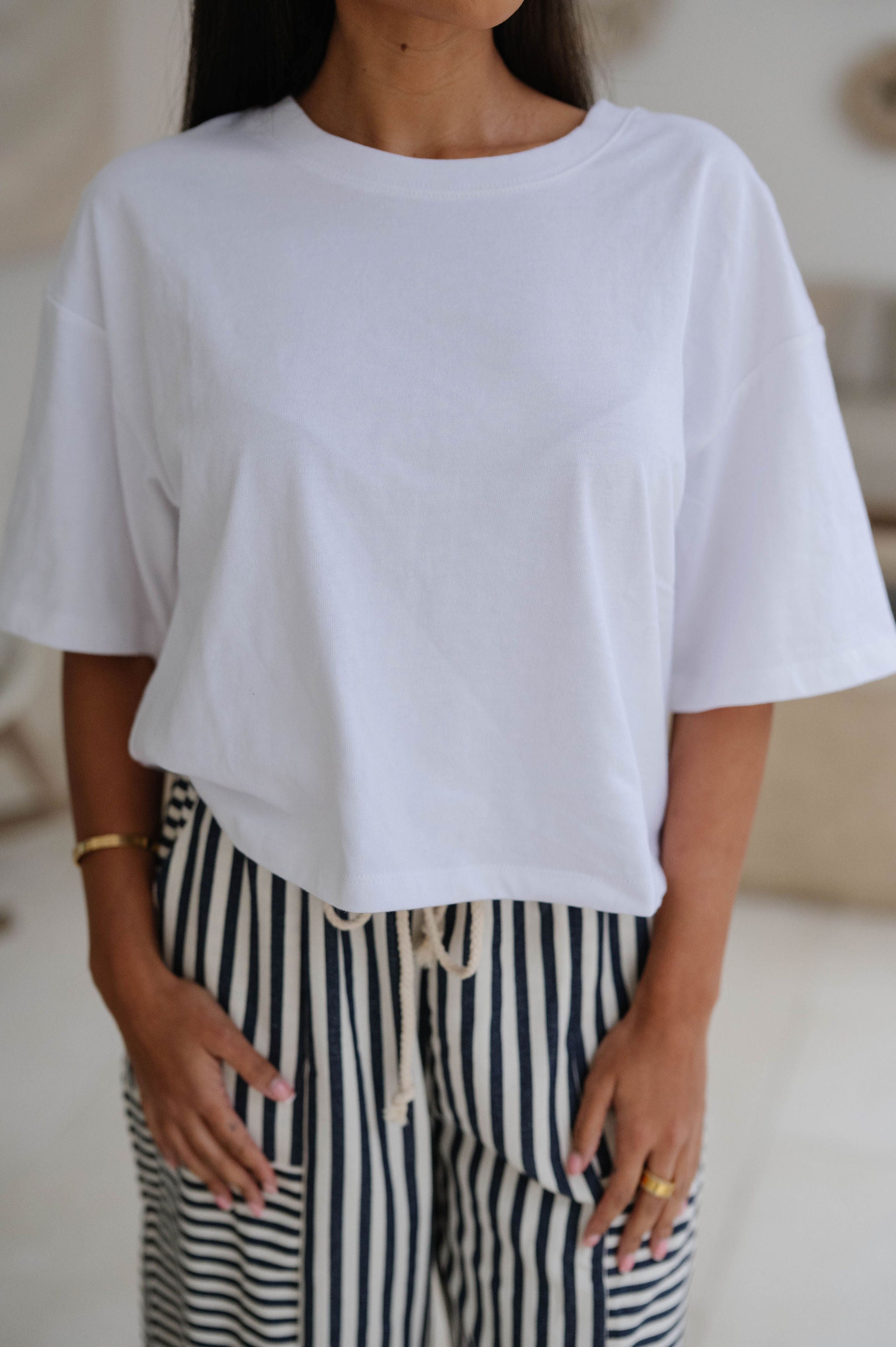 Classic Boxy Tee-White