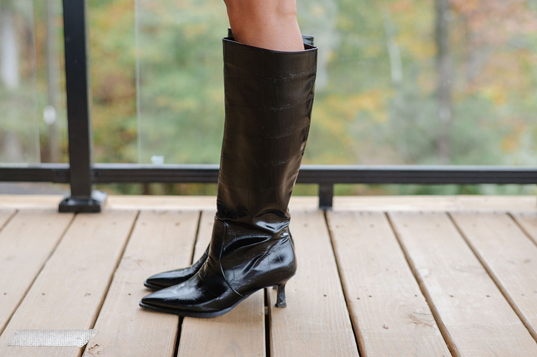 Vanessa Boot- Black Croc