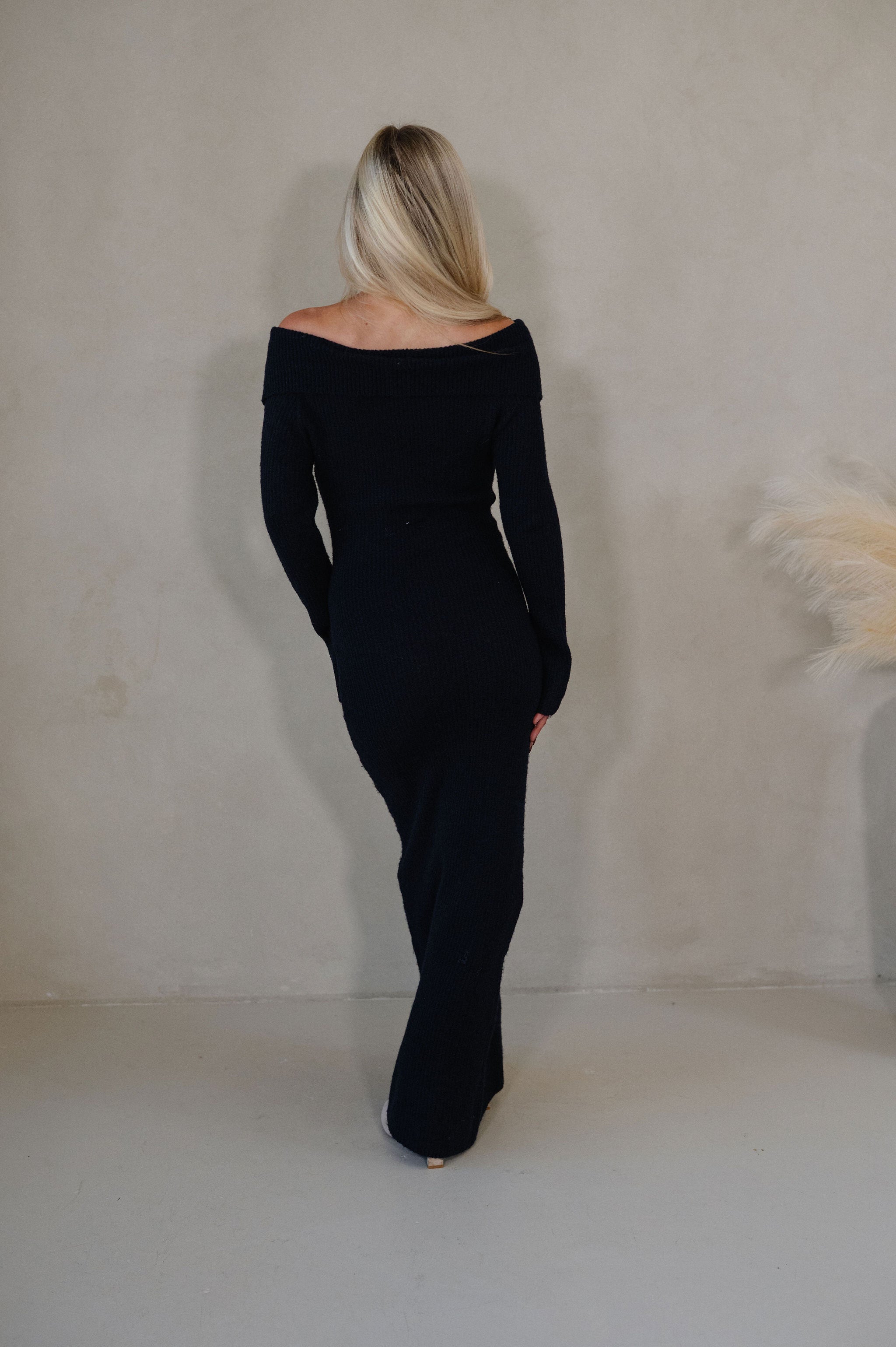 Piper OTS Maxi Dress-Navy