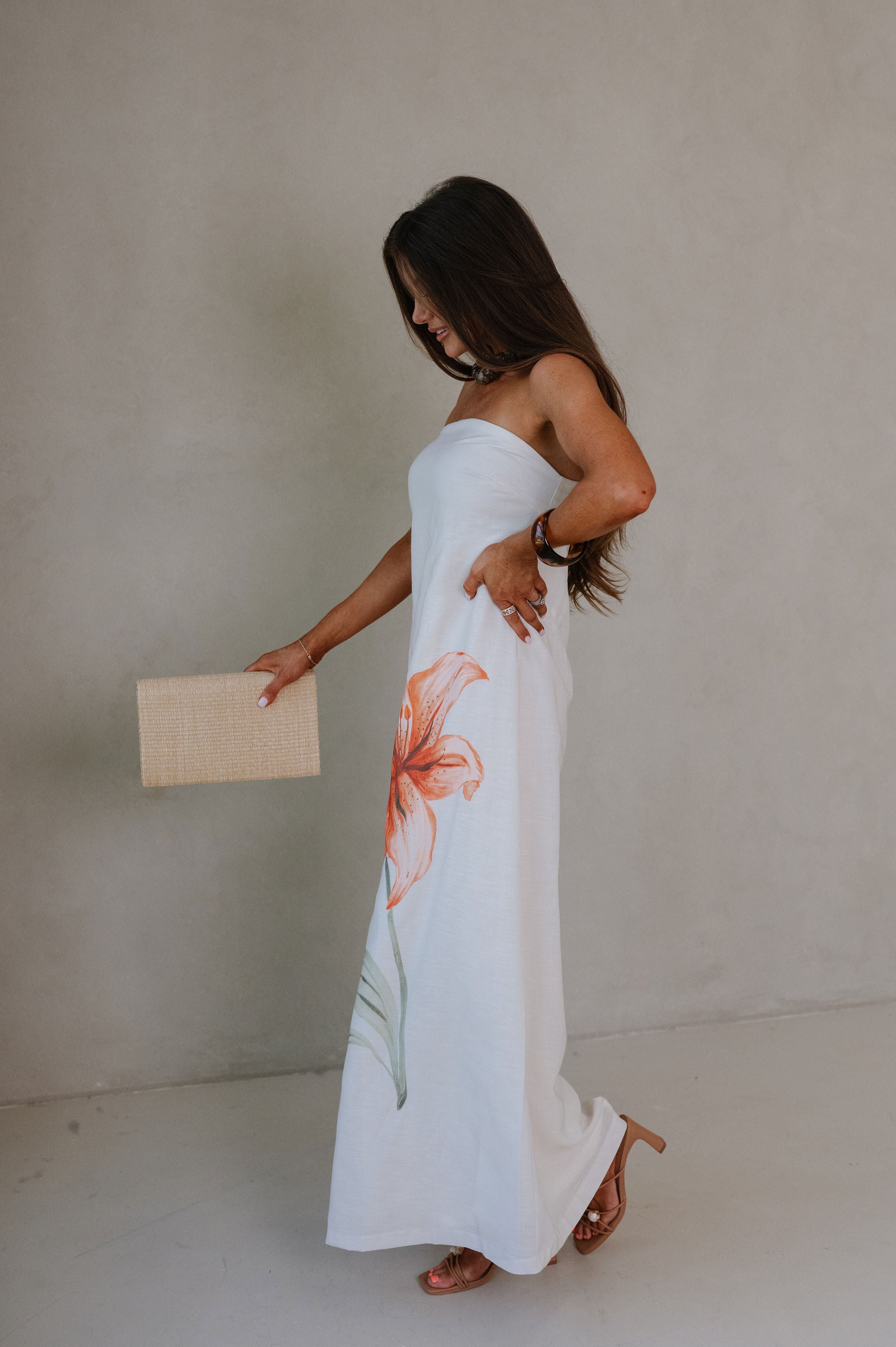 Scarlett Strapless Maxi Dress-Ivory