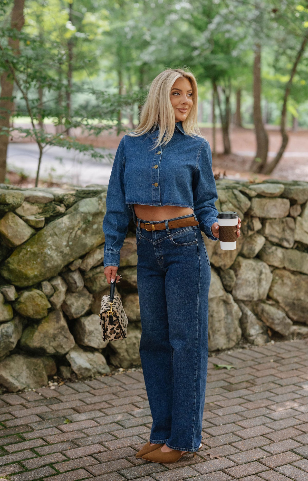Jolene Cropped Denim Top