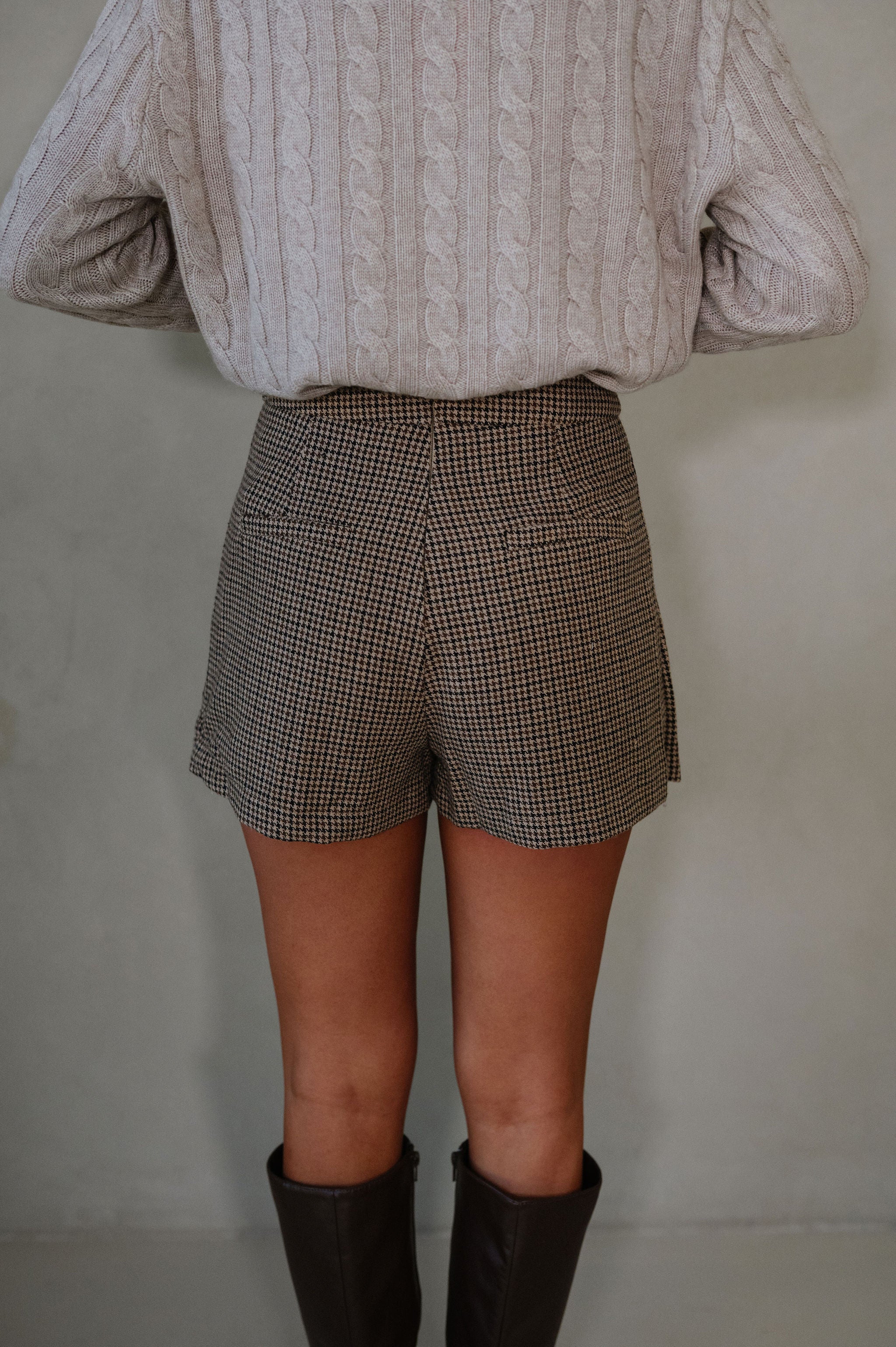 Cyndie Pleated Skort-Brown