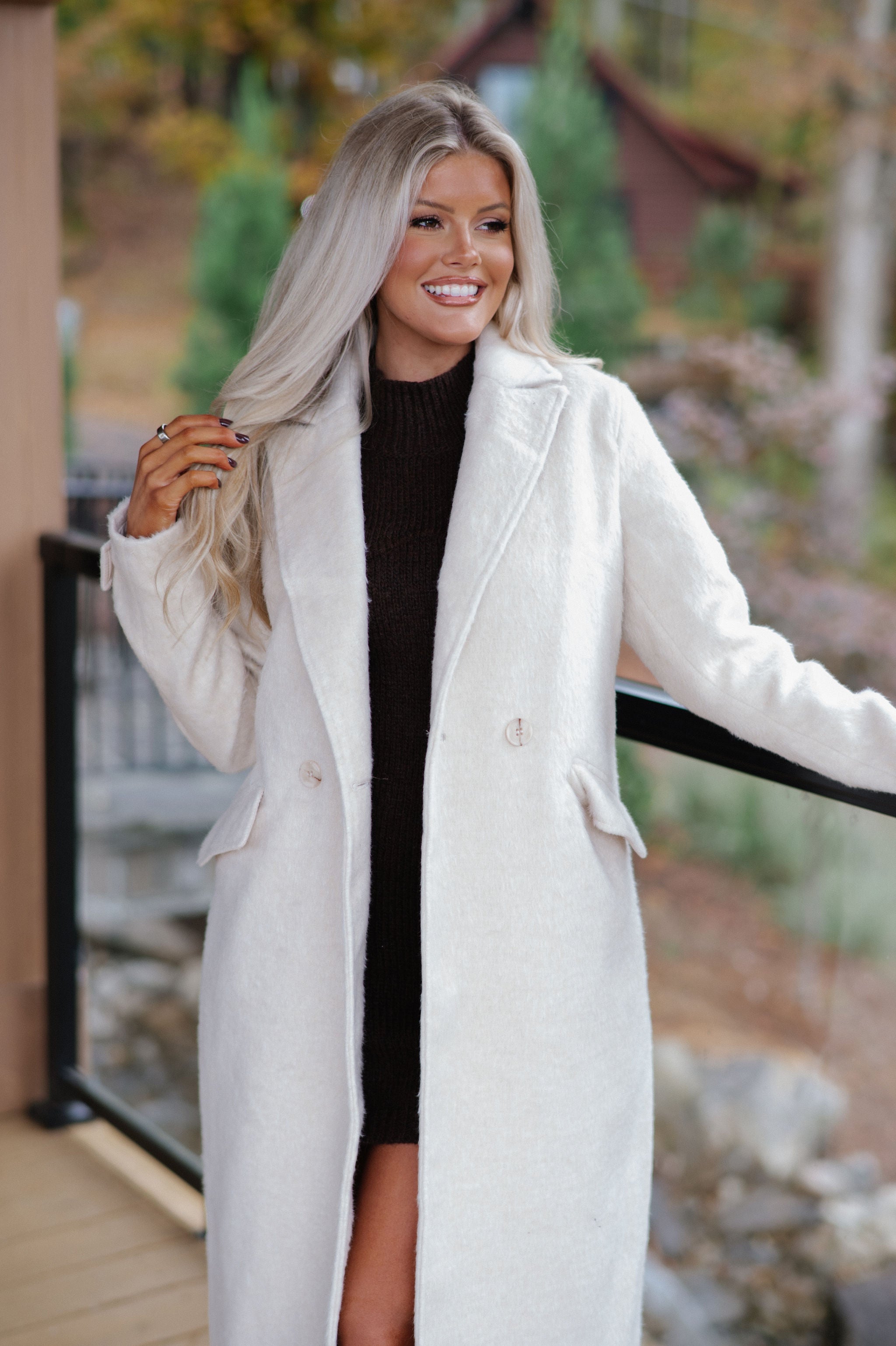 Quinn Trench Coat-Cream