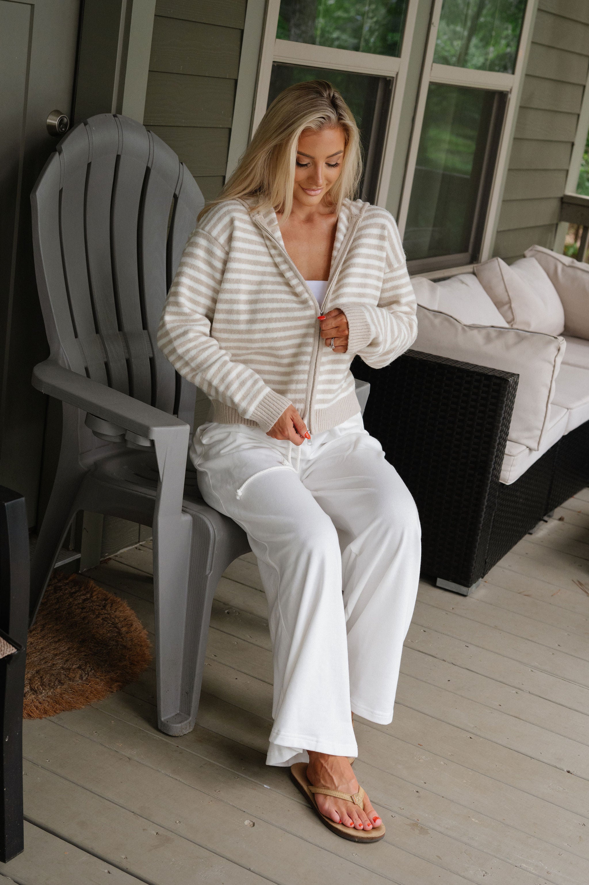 Onset Wide Leg Pants-Off White