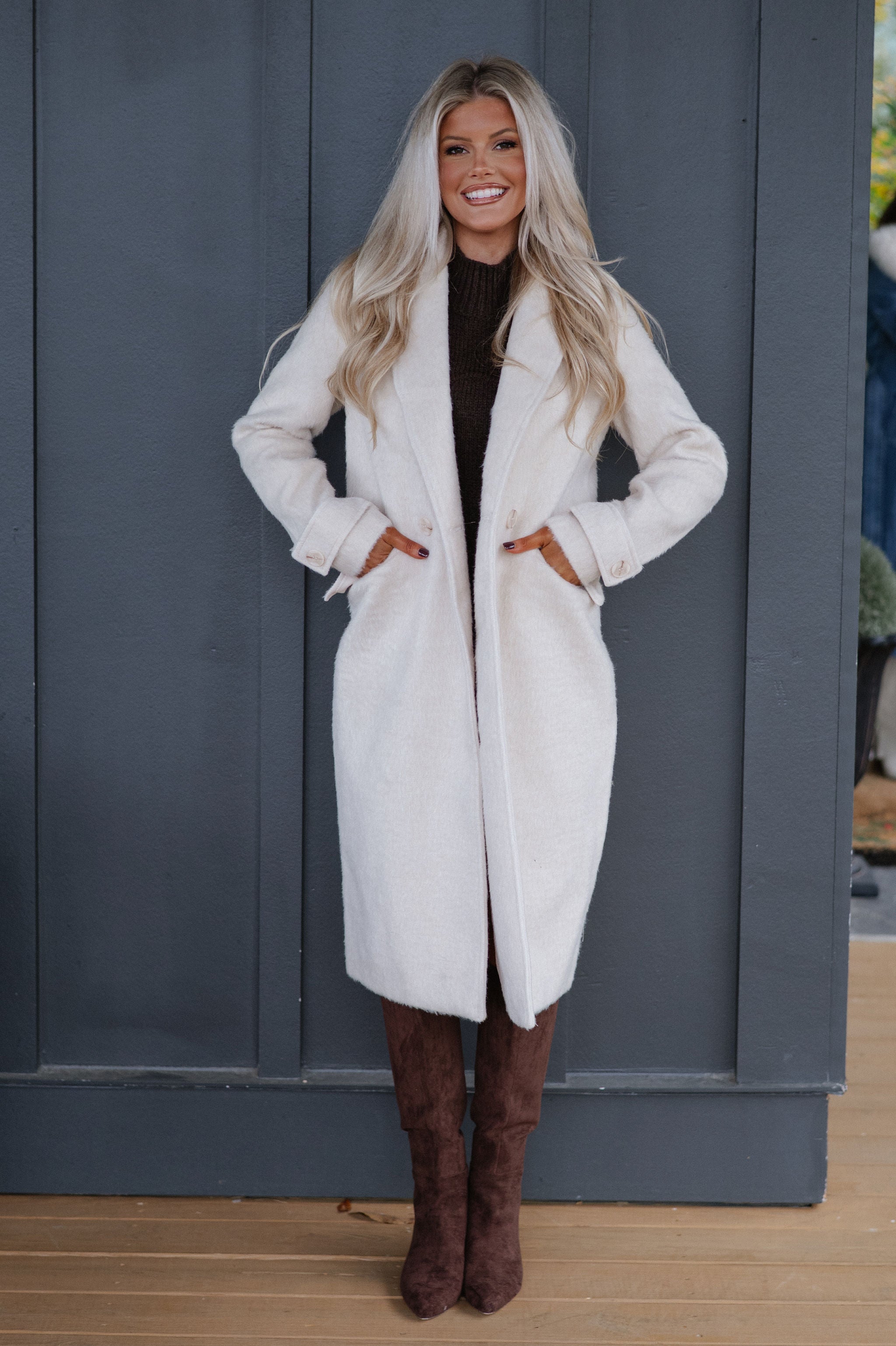 Quinn Trench Coat-Cream