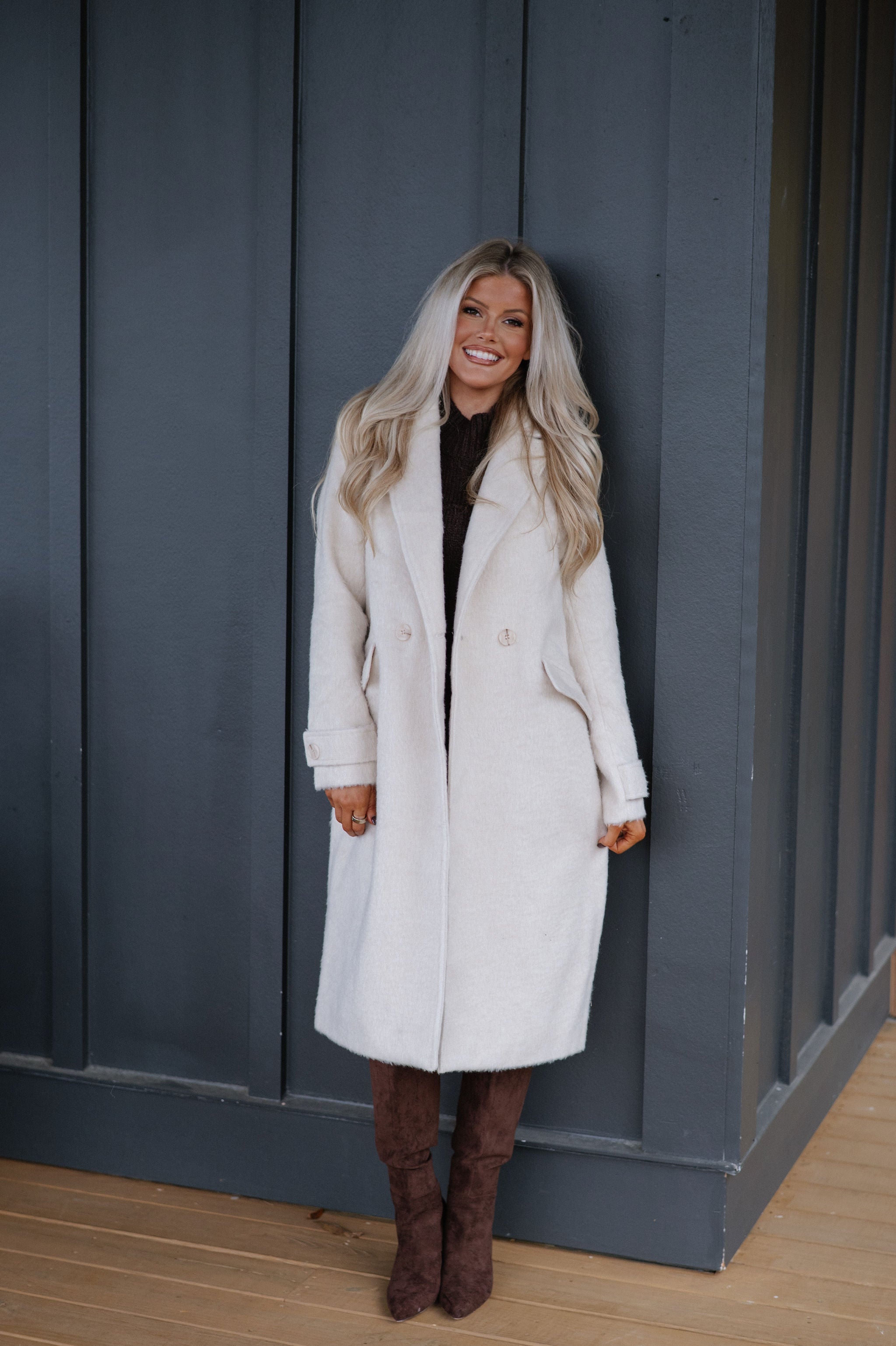 Quinn Trench Coat-Cream