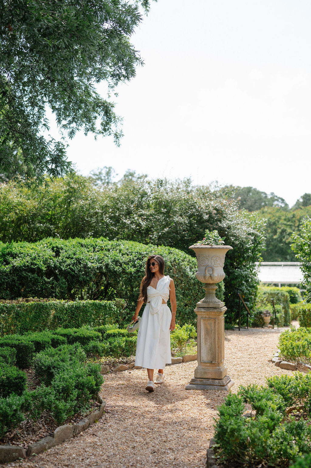 Knotted Midi Dress-Ivory