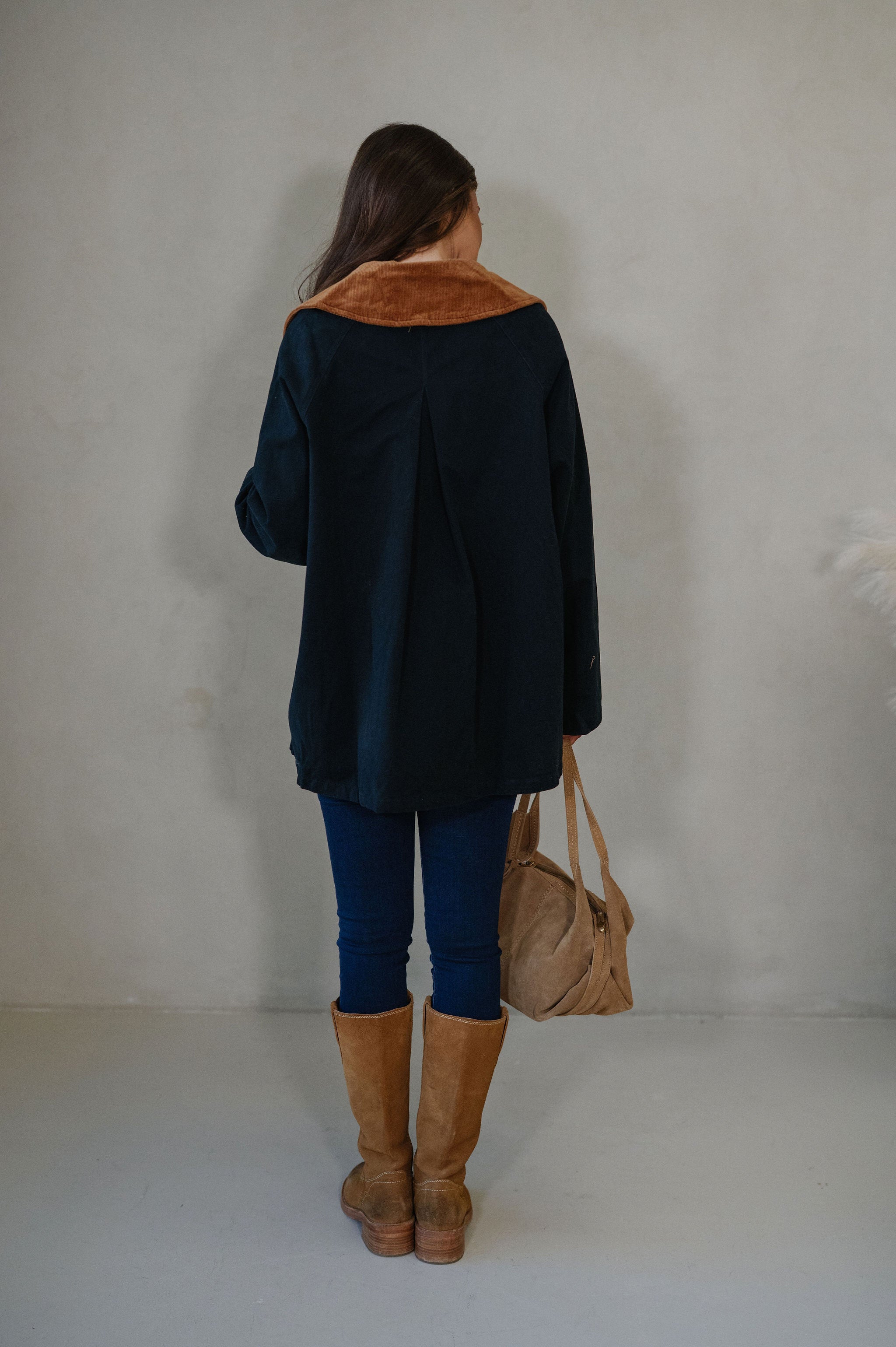 Houston Collared Jacket-Midnight