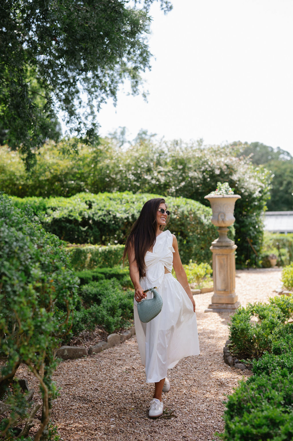 Knotted Midi Dress-Ivory