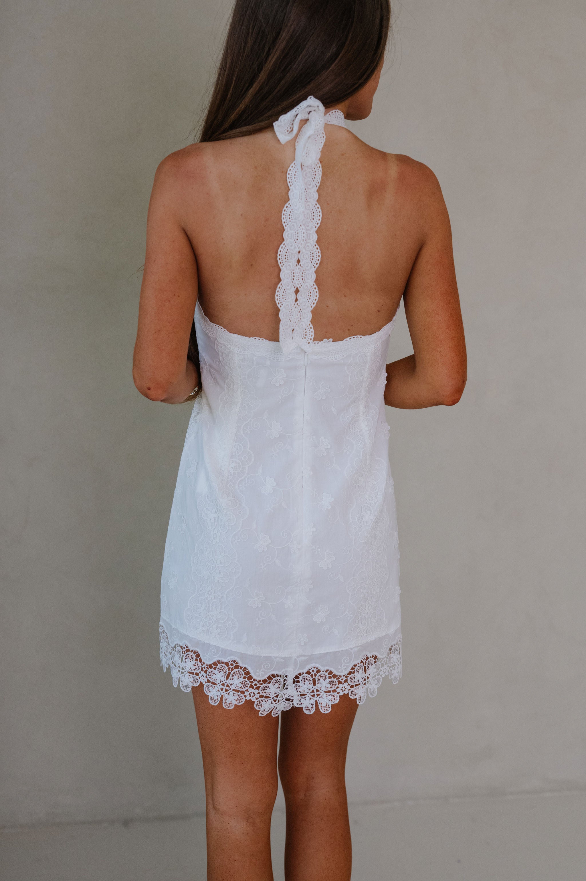 Dara Halter Mini Dress- Off White