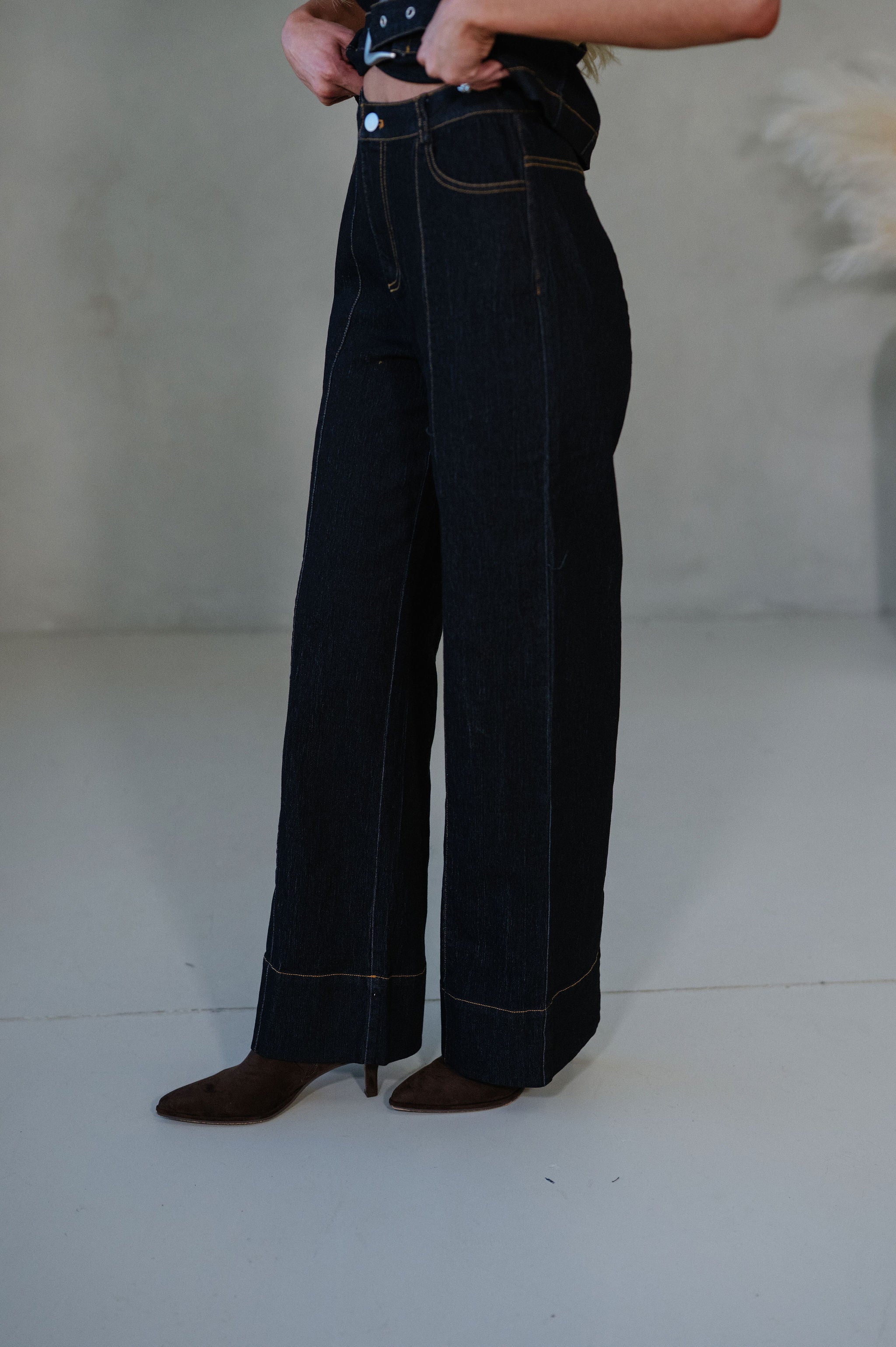 Hugo Denim Pants Set-Black