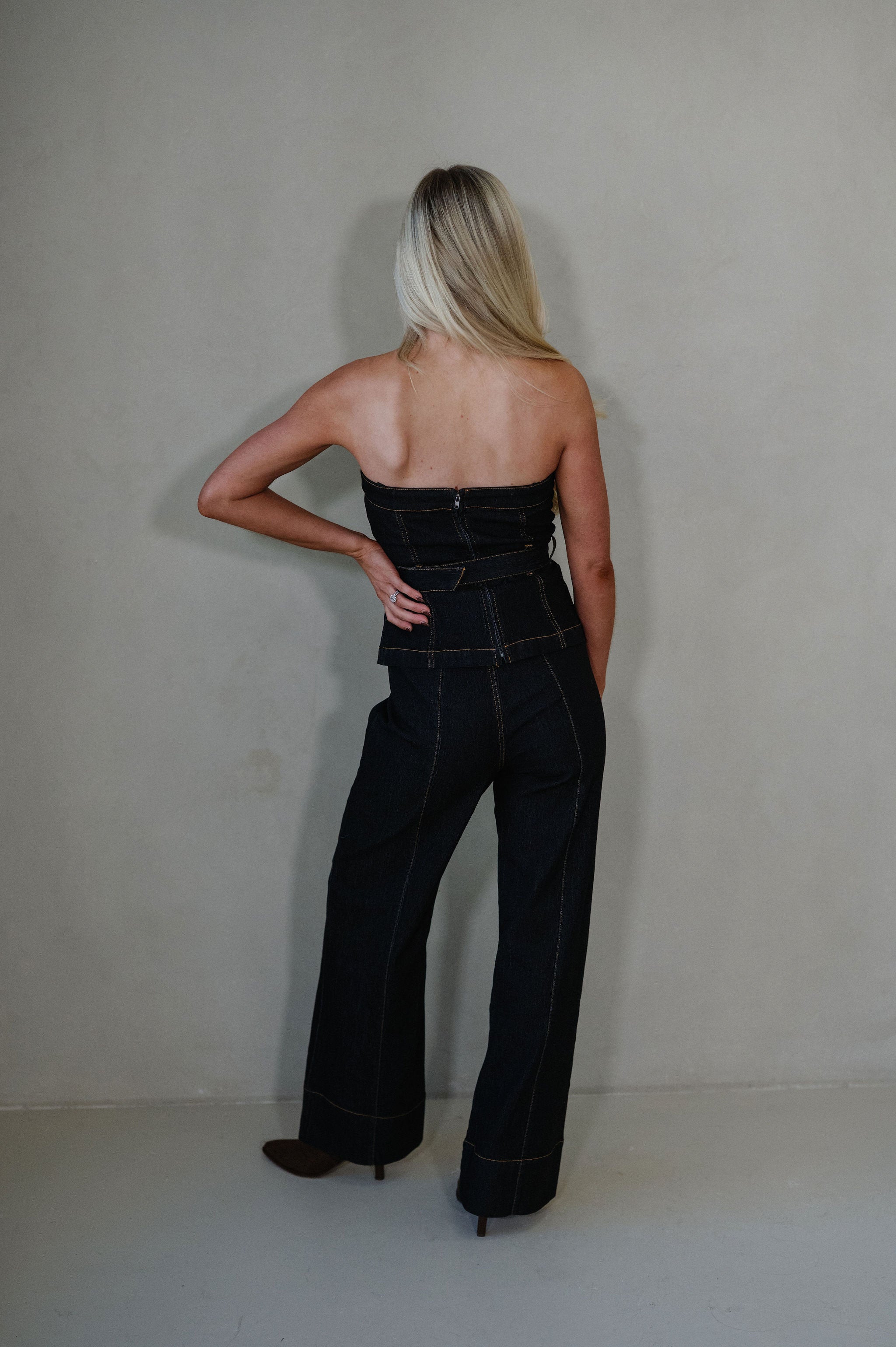 Hugo Denim Pants Set-Black