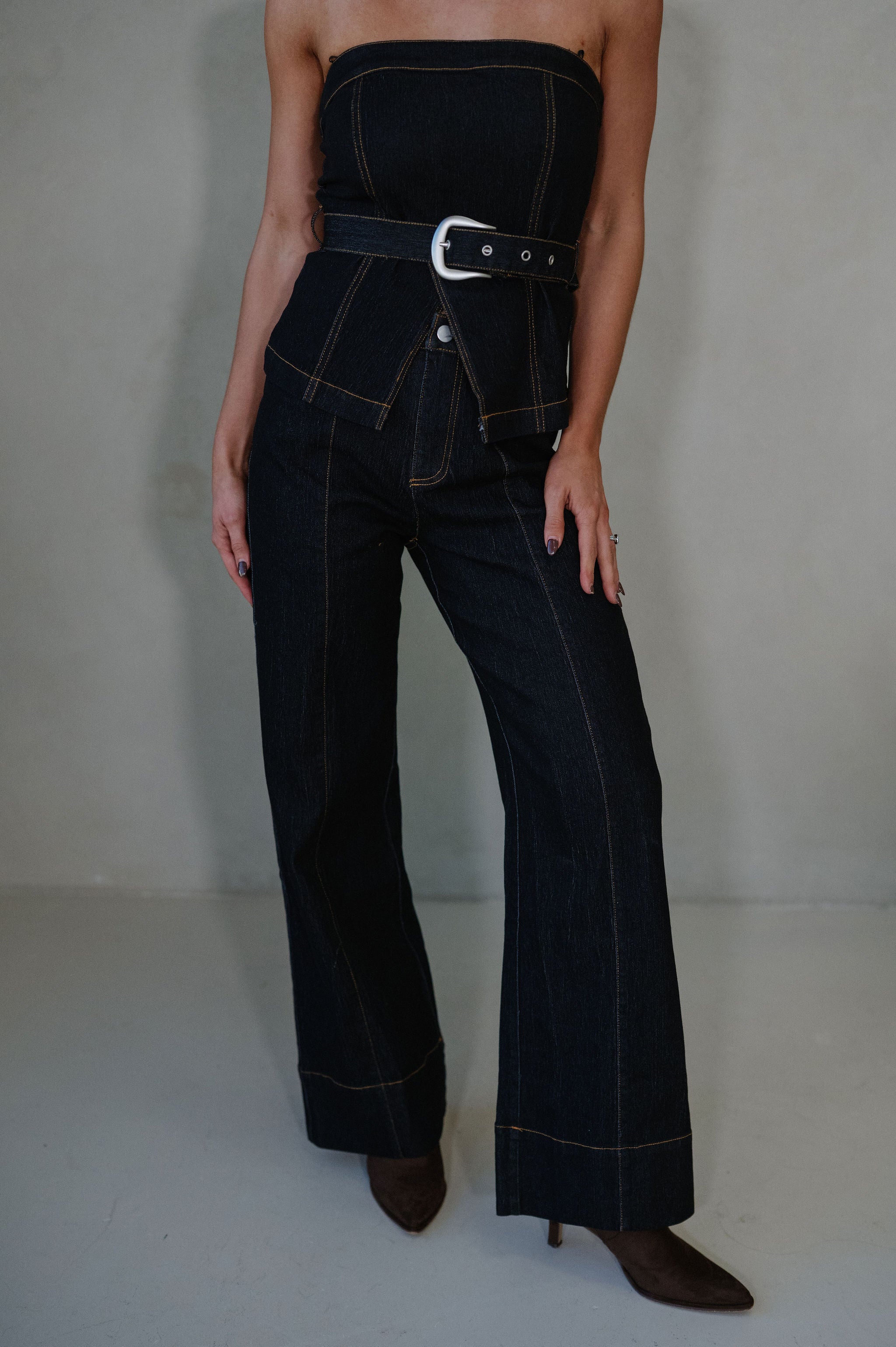 Hugo Denim Pants Set-Black