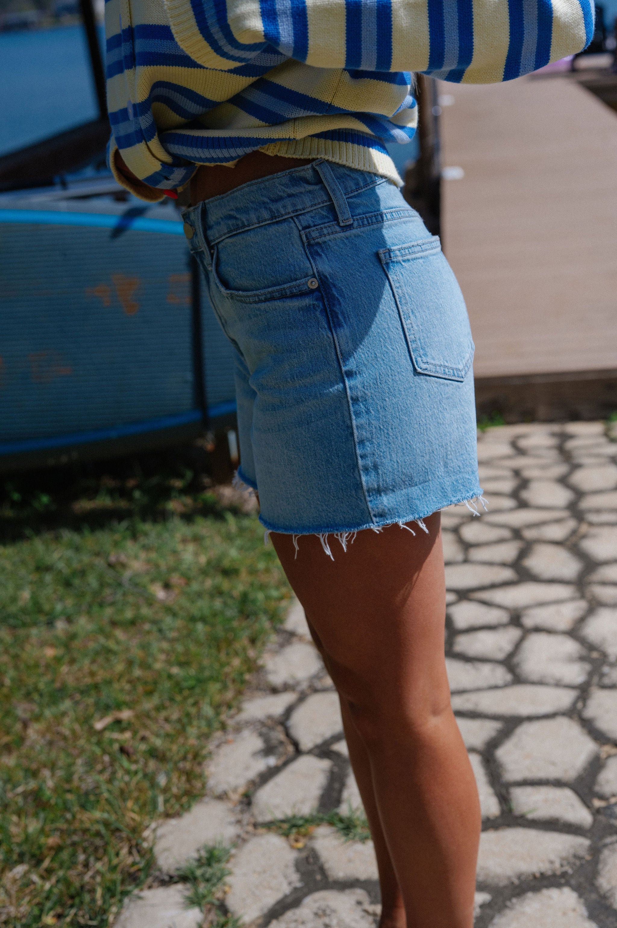 Izzie Shorts-Light Wash